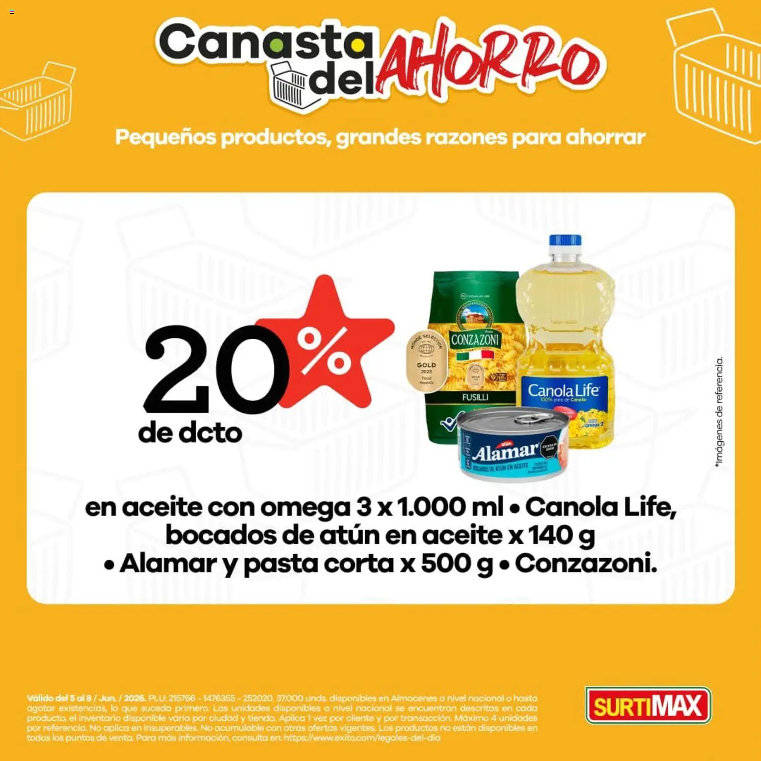 Surtimax revista - valida desde el 05.06.2026 | Página: 2 | Productos: Pasta, Atún, Aceite