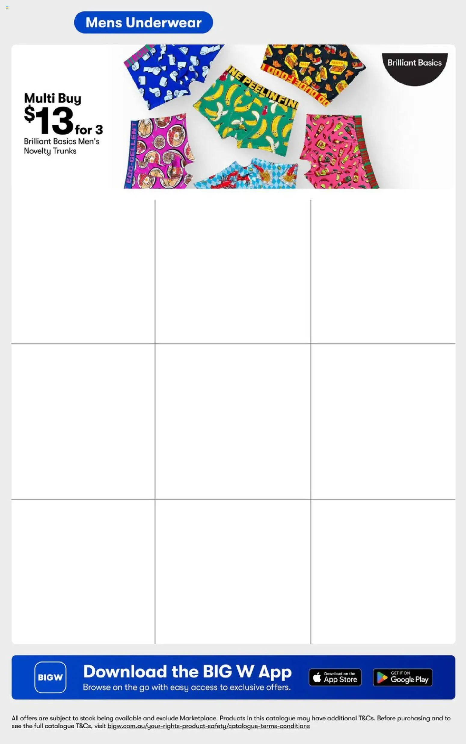 Big W catalogue - valid from 06/08/2026 | Page: 23 | Products: Novelty, Underwear, Trunks