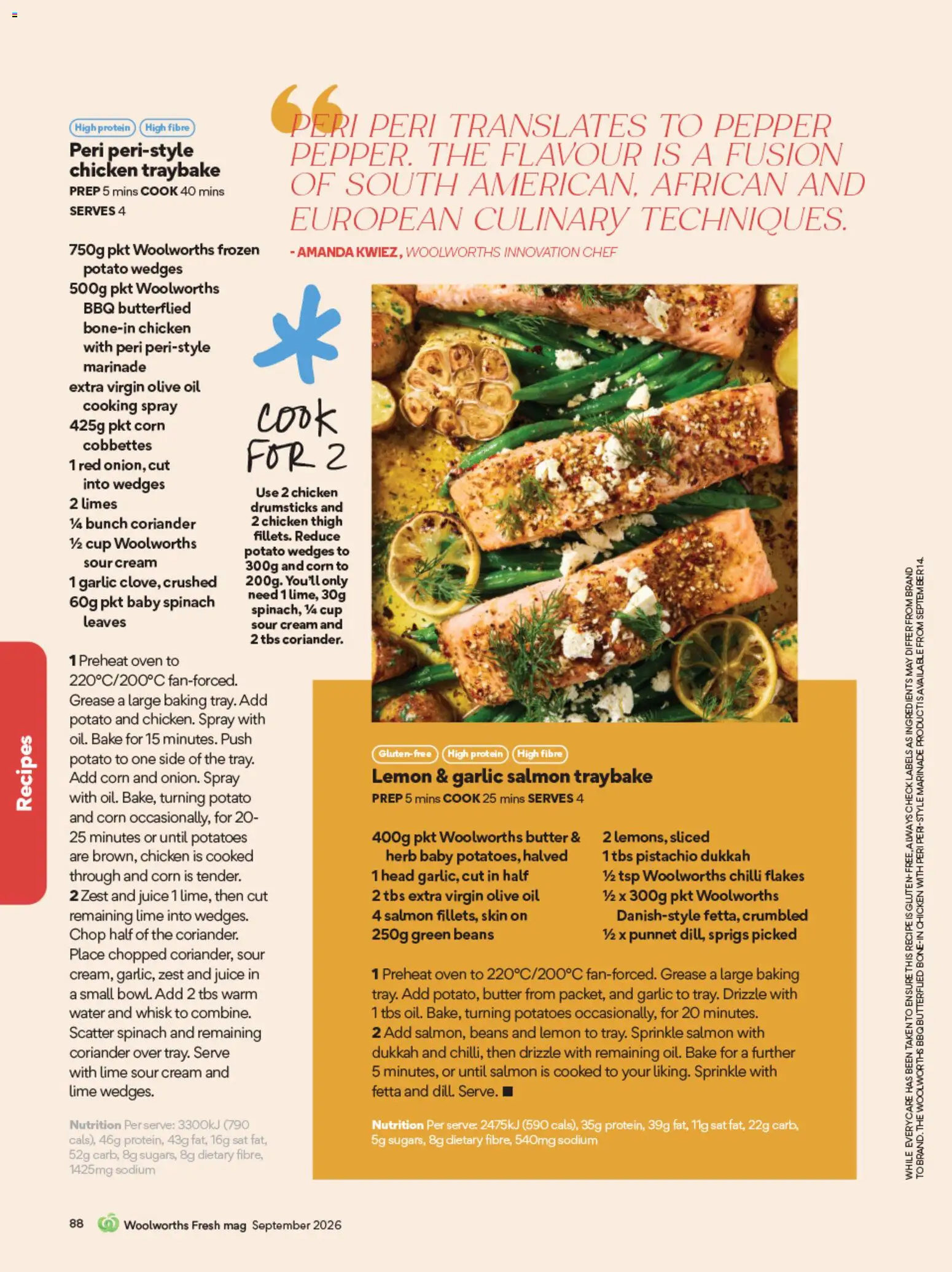 Woolworths catalogue - valid from 01/09/2026 | Page: 88 | Products: Ingredients, Olive oil, Cream, Spinach