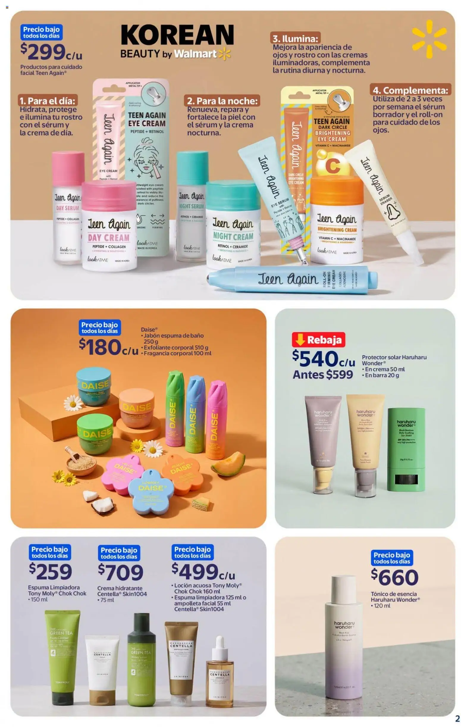 Nuevas ofertas de Walmart Express válidas en toda la República Mexicana desde el 18/09/2026. ¡Encuentra las mejores ofertas en Walmart Express folleto Belleza que inspira todos los días! | Página: 2 | Productos: Barra, Baño, Protector solar, Jabón