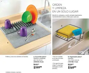 Vista previa de A. Escurridor plano*, Plástico y poliéster. 40 x 16 x 4 cm (200204) 24 pts, nuevo folleto de la tienda, válido en México a partir del 10/07/2026 | Página: 147