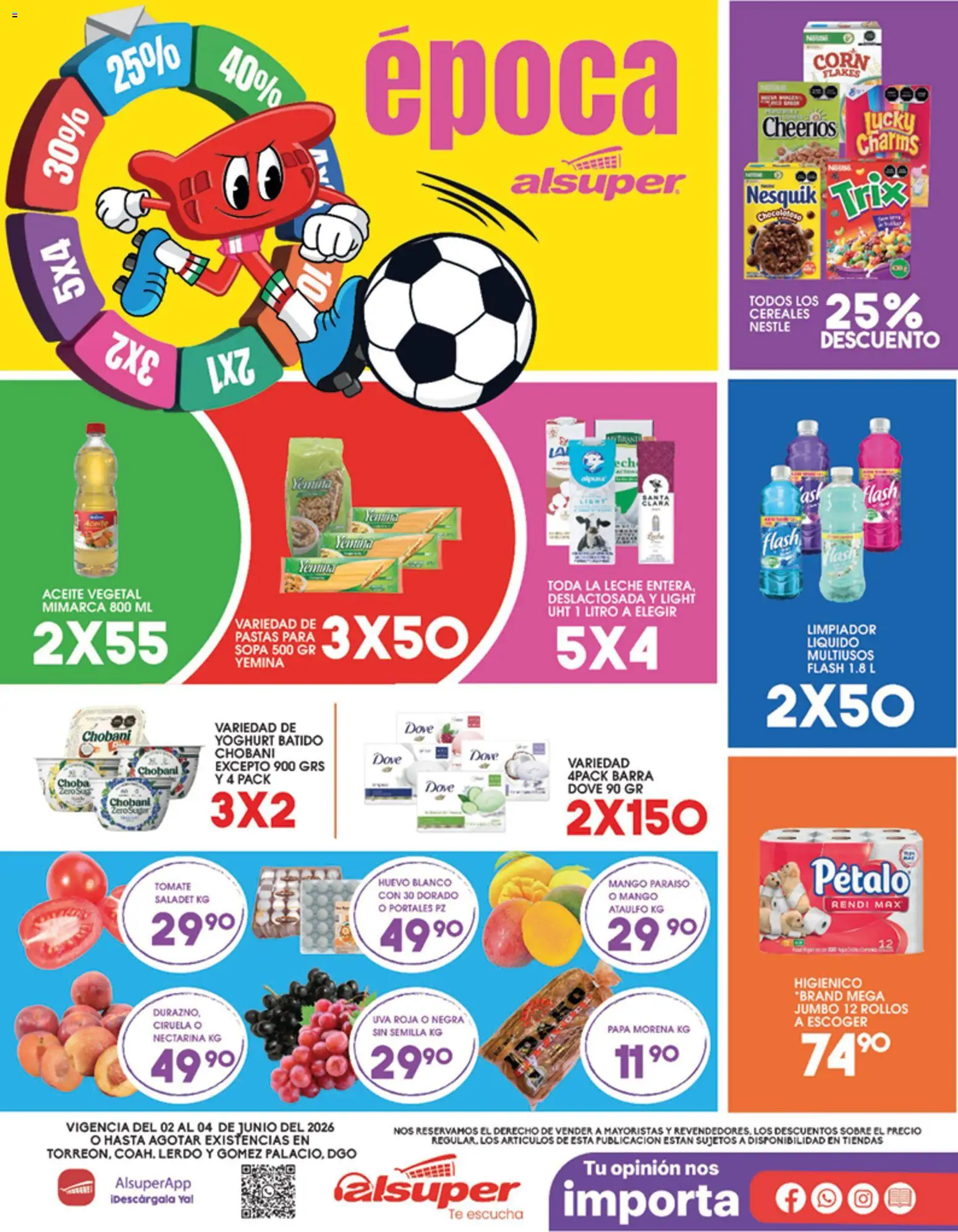 Nuevas ofertas de Alsuper válidas en toda la República Mexicana desde el 02.06.2026. ¡Encuentra las mejores ofertas en Alsuper folleto Laguna! | Página: 1