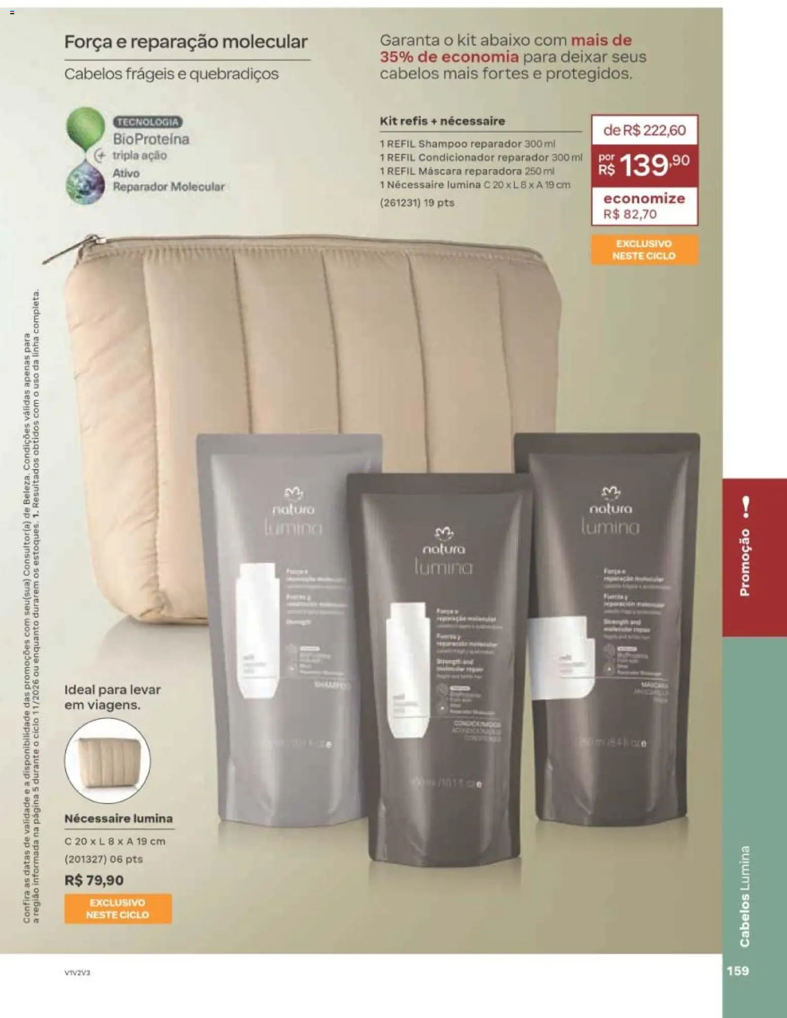 Natura Folheto - válido de 29/06/2026 | Página: 159 | Produtos: Shampoo, Condicionador, Necessaire