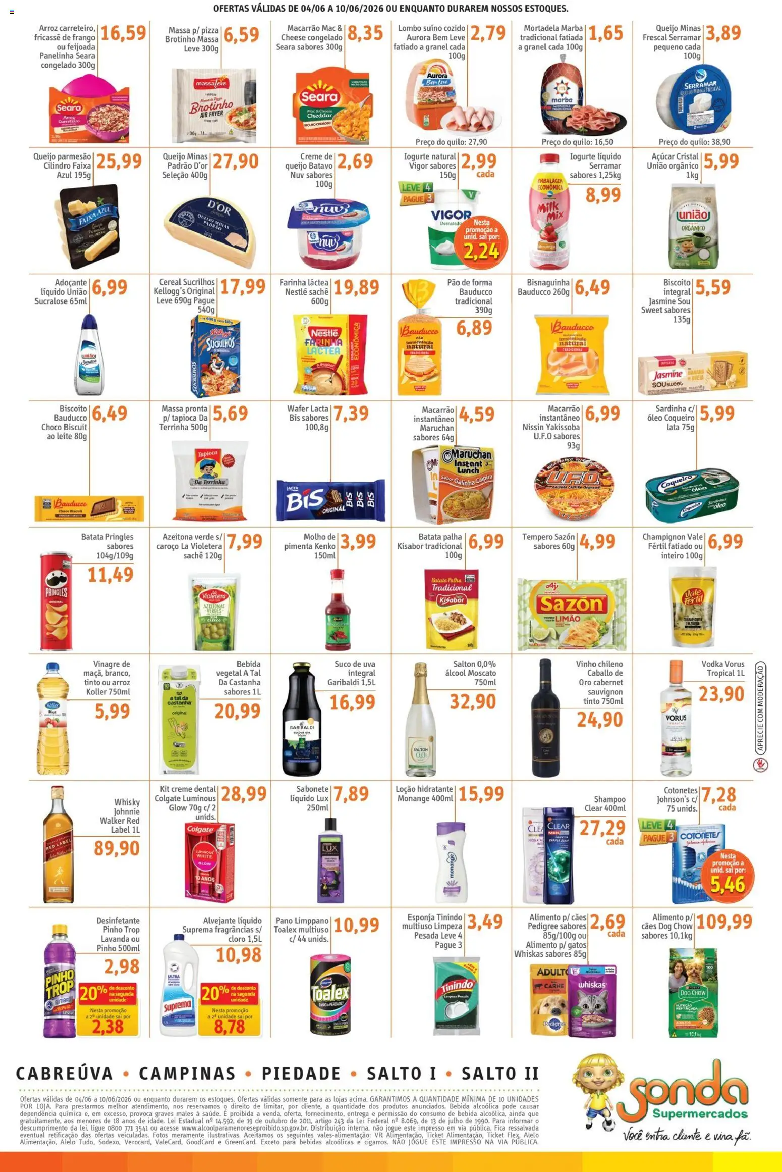Sonda Folheto - válido de 04.06.2026 | Página: 2 | Produtos: Adoçante, Iogurte, Pão, Carne