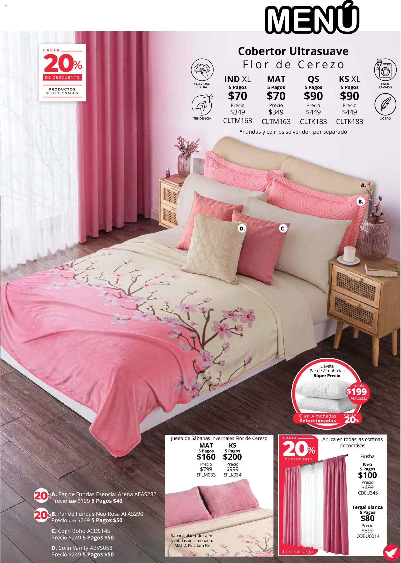 Nuevas ofertas de Colchas Concord válidas en toda la República Mexicana desde el 01/08/2026. ¡Encuentra las mejores ofertas en Colchas Concord catálogo Colección Cobertor! | Página: 108 | Productos: Cobertor, Juego, Sabanas, Cortinas