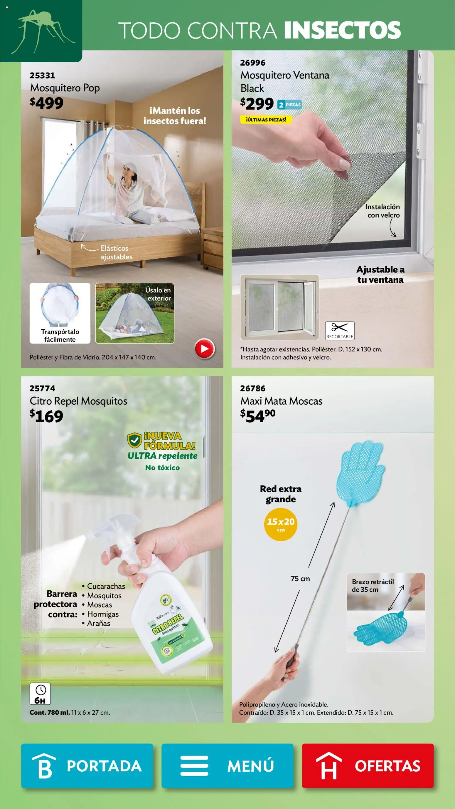 Nuevas ofertas de Betterware válidas en toda la República Mexicana desde el 29/06/2026. ¡Encuentra las mejores ofertas en Betterware campaña 7 2026! | Página: 22 | Productos: Mosquitero, Mata moscas, Repelente