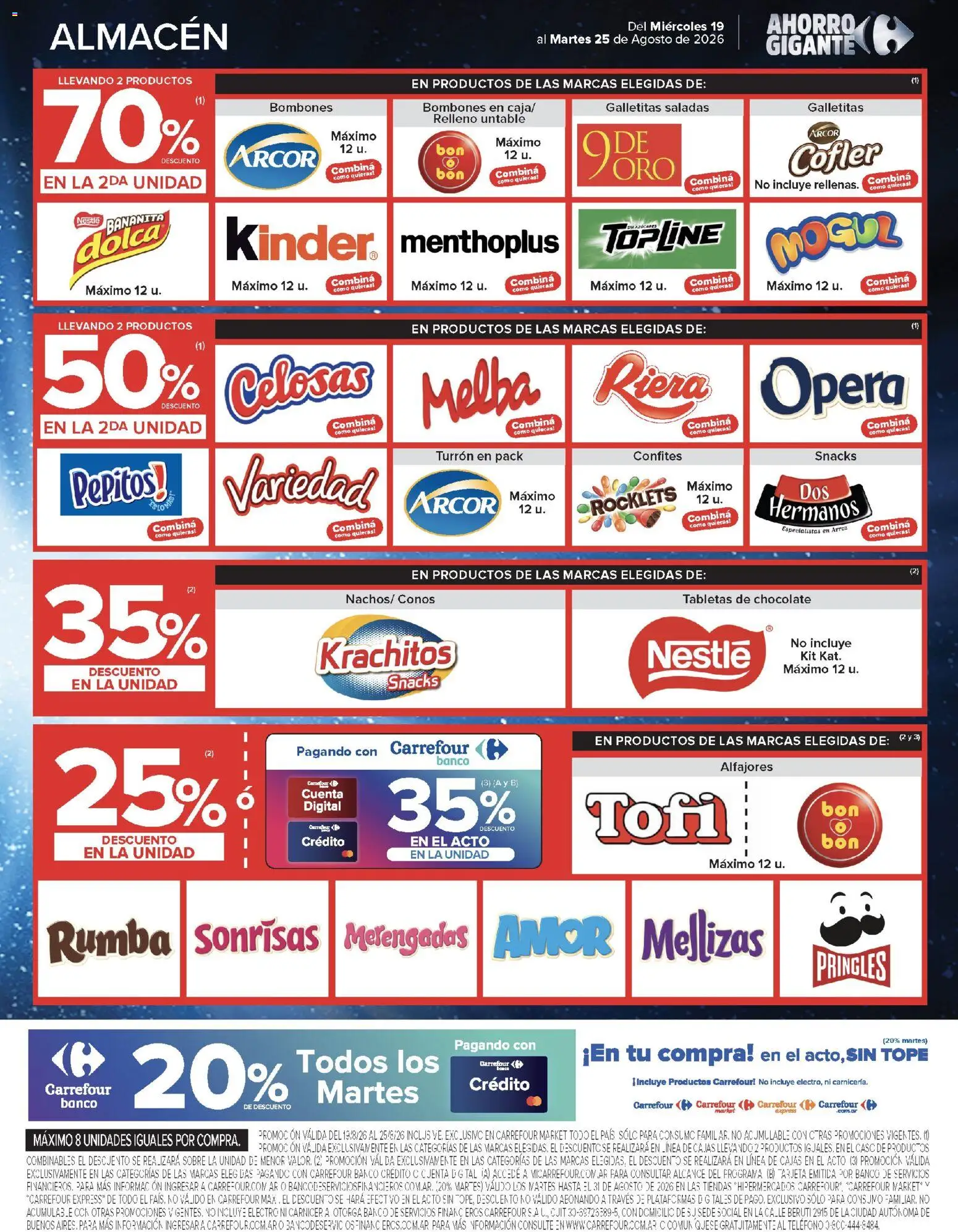 Carrefour ofertas │ válido desde el 19/08/2026 | Página: 39 | Productos: Teléfono, Arroz, Turrón, Snacks