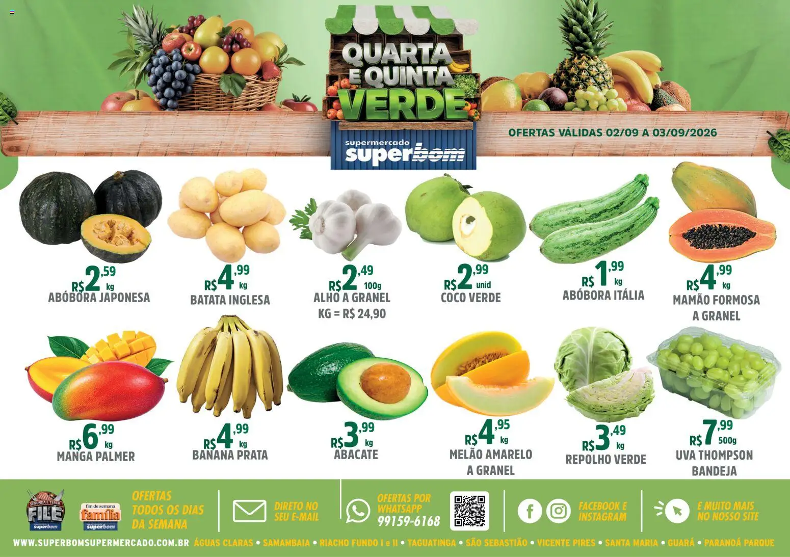 Superbom Folheto - válido de 02/09/2026 | Página: 1 | Produtos: Coco, Abóbora, Repolho, Manga