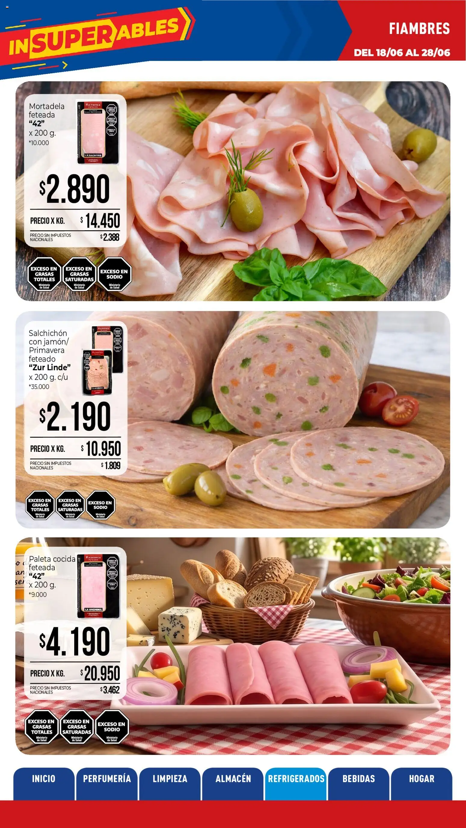 La Anonima catálogo │ válido desde el 18.06.2026 | Página: 21 | Productos: Mortadela, Paleta