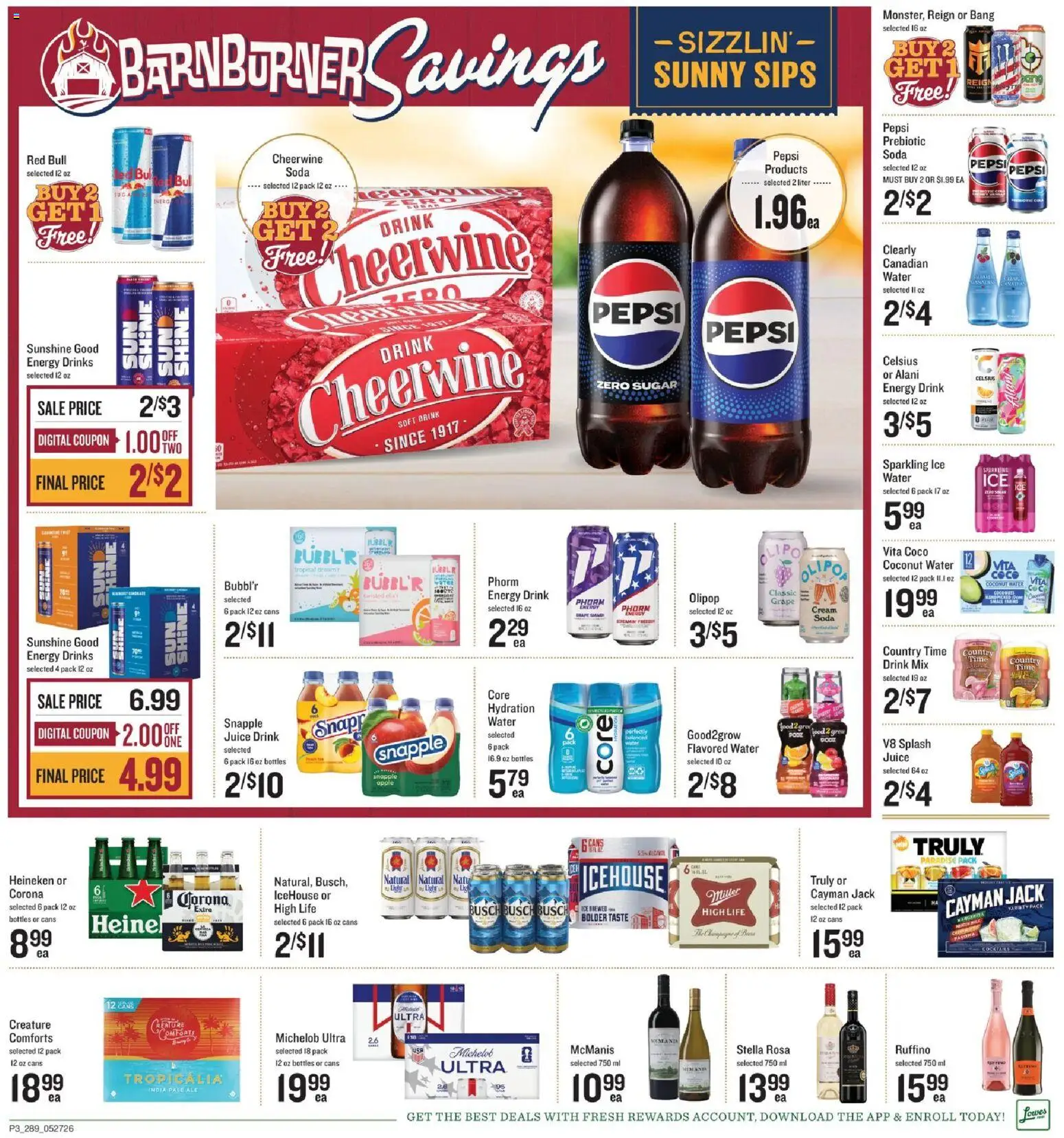 Lowes Foods Weekly Ad - GA - valid from 27.05.2026 | Page: 4 | Products: Juice, Cream, Water, Sugar