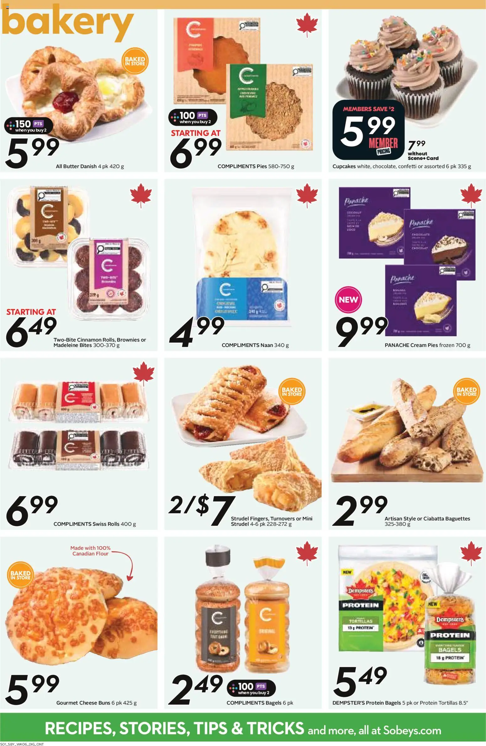 Sobeys flyer valid from 04.06.2026 | Page: 10 | Products: Cream, Bakery, Butter, Cheese