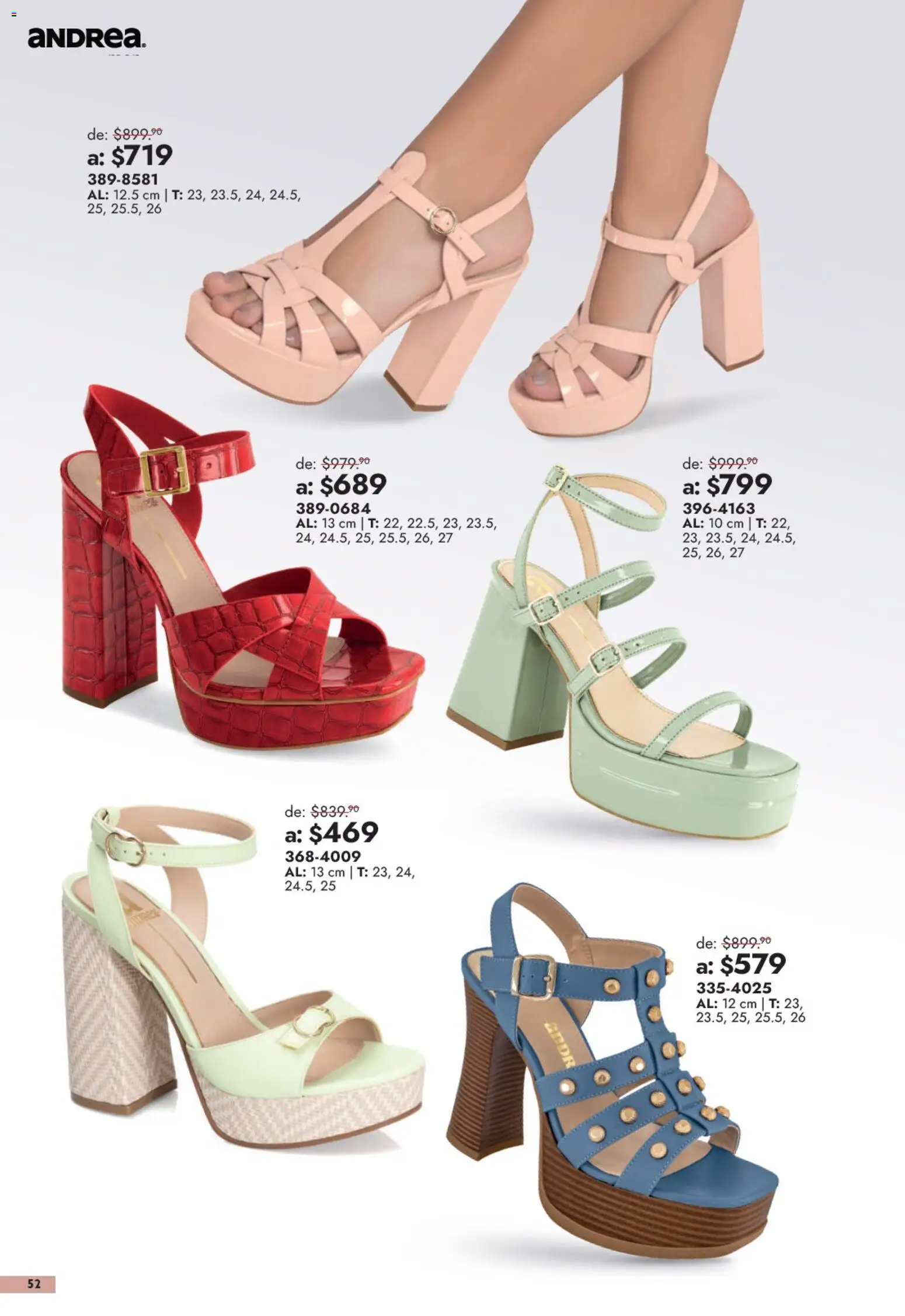 Nuevas ofertas de Andrea válidas en toda la República Mexicana desde el 13/09/2026. ¡Encuentra las mejores ofertas en Andrea catálogo Outlet! | Página: 52