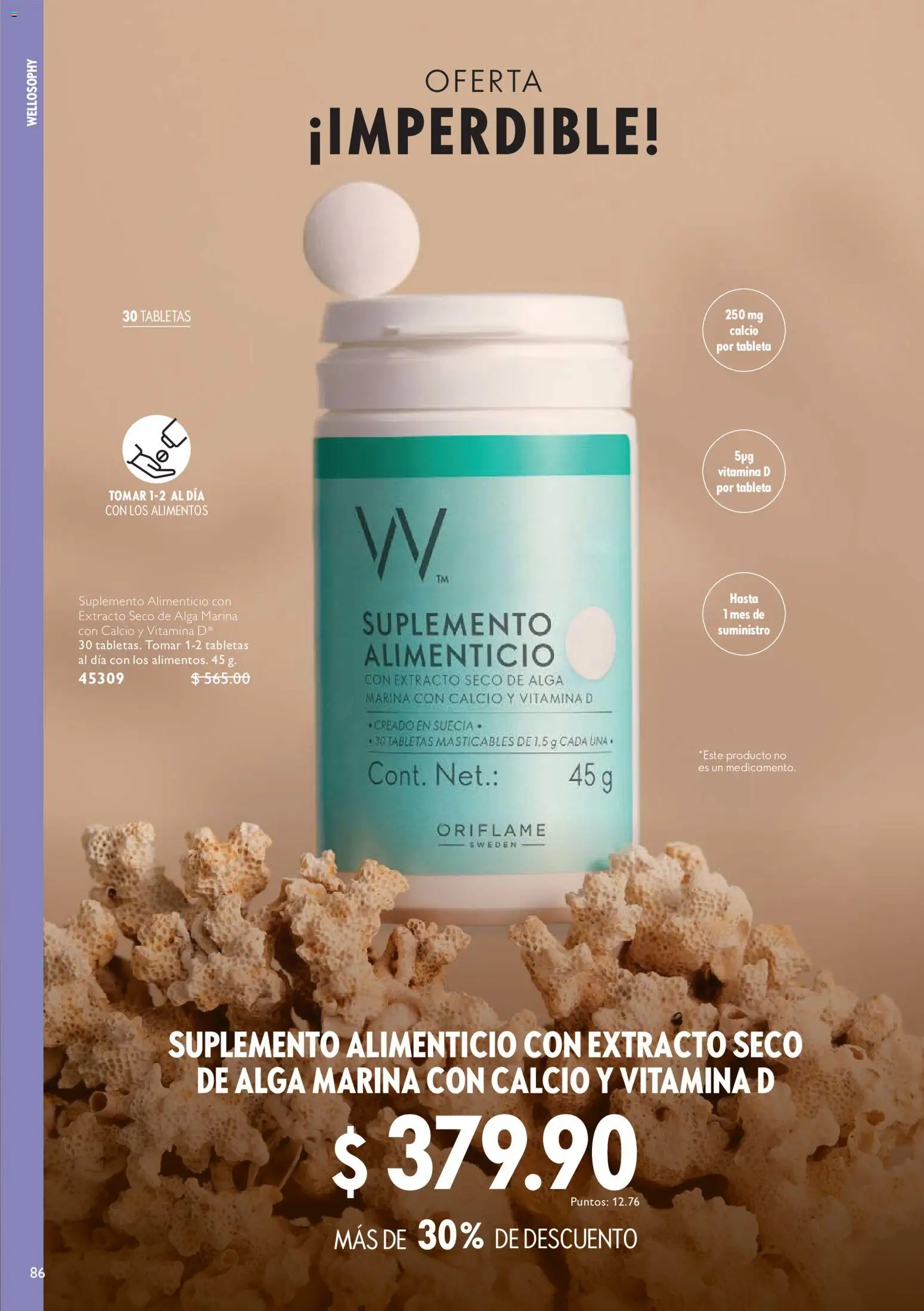 Nuevas ofertas de Oriflame válidas en toda la República Mexicana desde el 30.05.2026. ¡Encuentra las mejores ofertas en Oriflame campaña 8 2026! | Página: 86 | Productos: Champagne, Agua, Sombra, Polvo