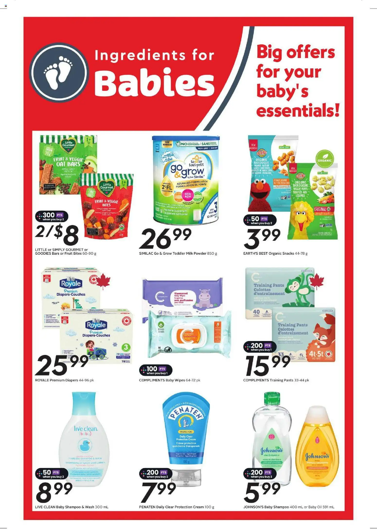 Safeway flyer valid from Jul 16, 2026 | Page: 20 | Products: Baby shampoo, Corn, Legumes, Snacks
