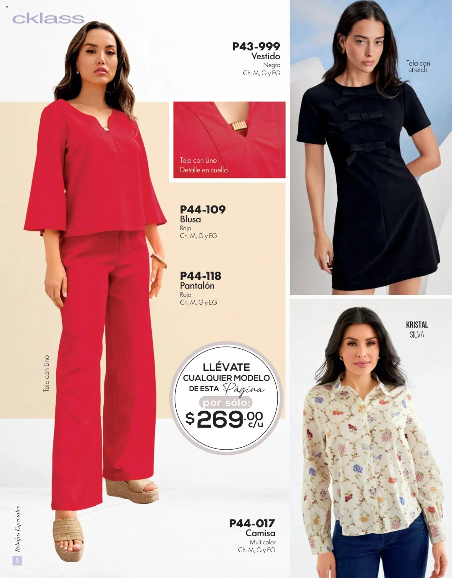 Nuevas ofertas de Cklass válidas en toda la República Mexicana desde el 15.06.2026. ¡Encuentra las mejores ofertas en Cklass catálogo Verano! | Página: 6 | Productos: Blusa, Camisa, Vestido