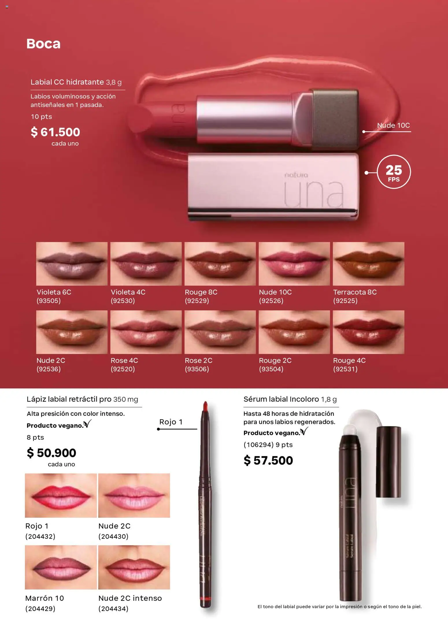 Natura revista - valida desde el 02/09/2026 | Página: 65 | Productos: Serum, Lápiz labial