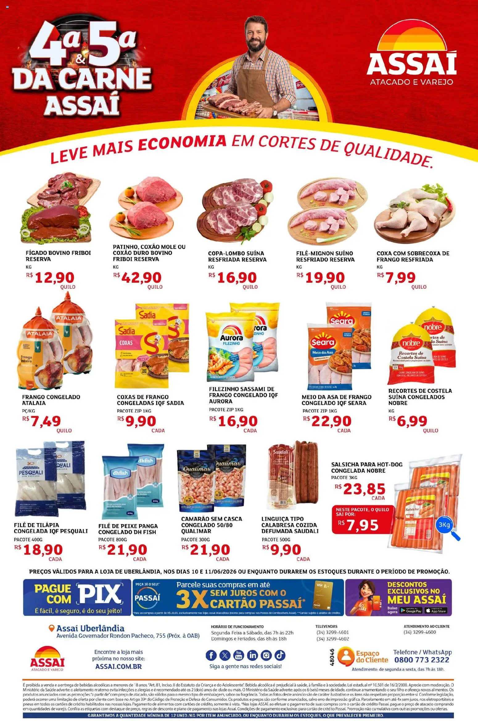 Assaí Atacadista Folheto - válido de 10.06.2026 | Página: 2 | Produtos: Camarão, Pneus, Peixe, Bebida
