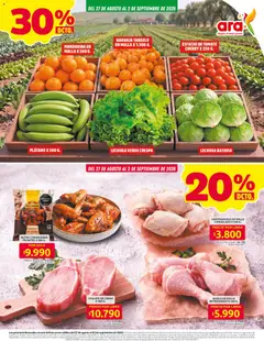 Ara catálogo -  Vista previa de la revista de la tienda Ara valido desde el 27/08/2026 | Página: 3 | Productos: Pollos, Pollo congelado, Lechuga, Sobre