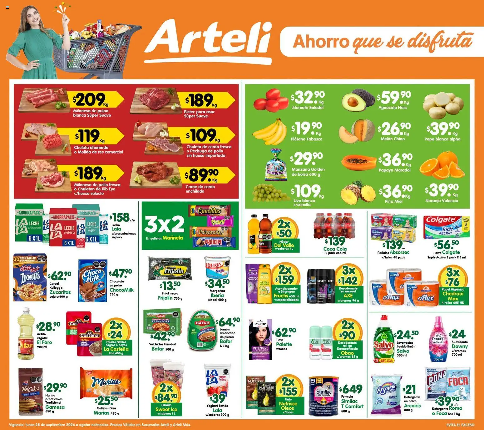 Nuevas ofertas de Arteli válidas en toda la República Mexicana desde el 28/09/2026. ¡Encuentra las mejores ofertas en Arteli folleto Valles! | Página: 1 | Productos: Detergente, Cerdo, Piña, Polvo