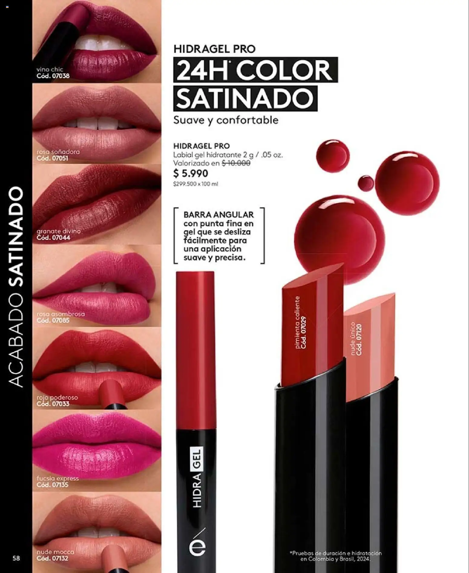 Catálogo Ésika Campaña 13 │ válido desde el 25.07.2026 | Página: 58 | Productos: Pimienta, Vino, Labial