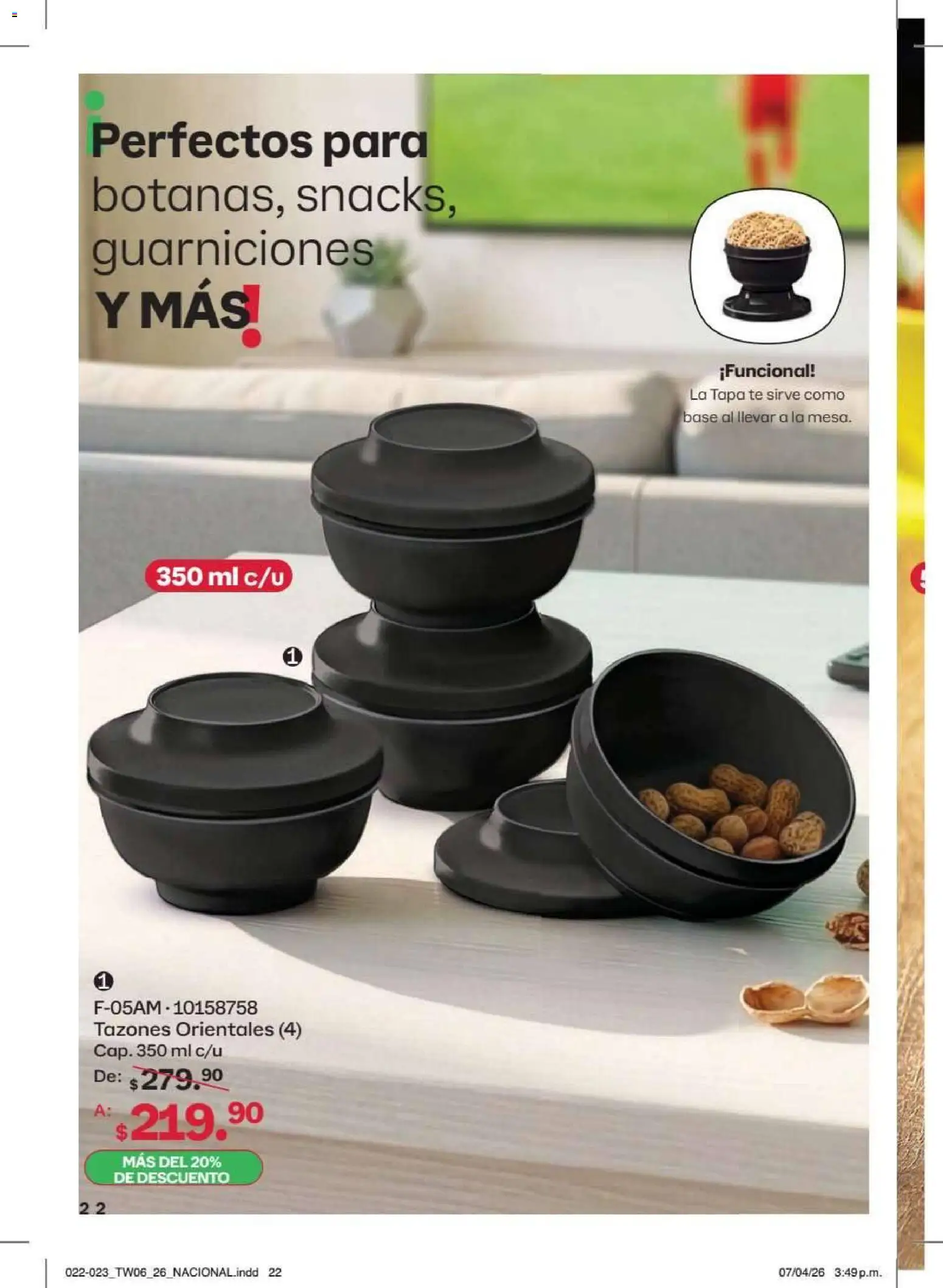 Nuevas ofertas de Tupperware válidas en toda la República Mexicana desde el 18/05/2026. ¡Encuentra las mejores ofertas en Tupperware catálogo! | Página: 22 | Productos: Té