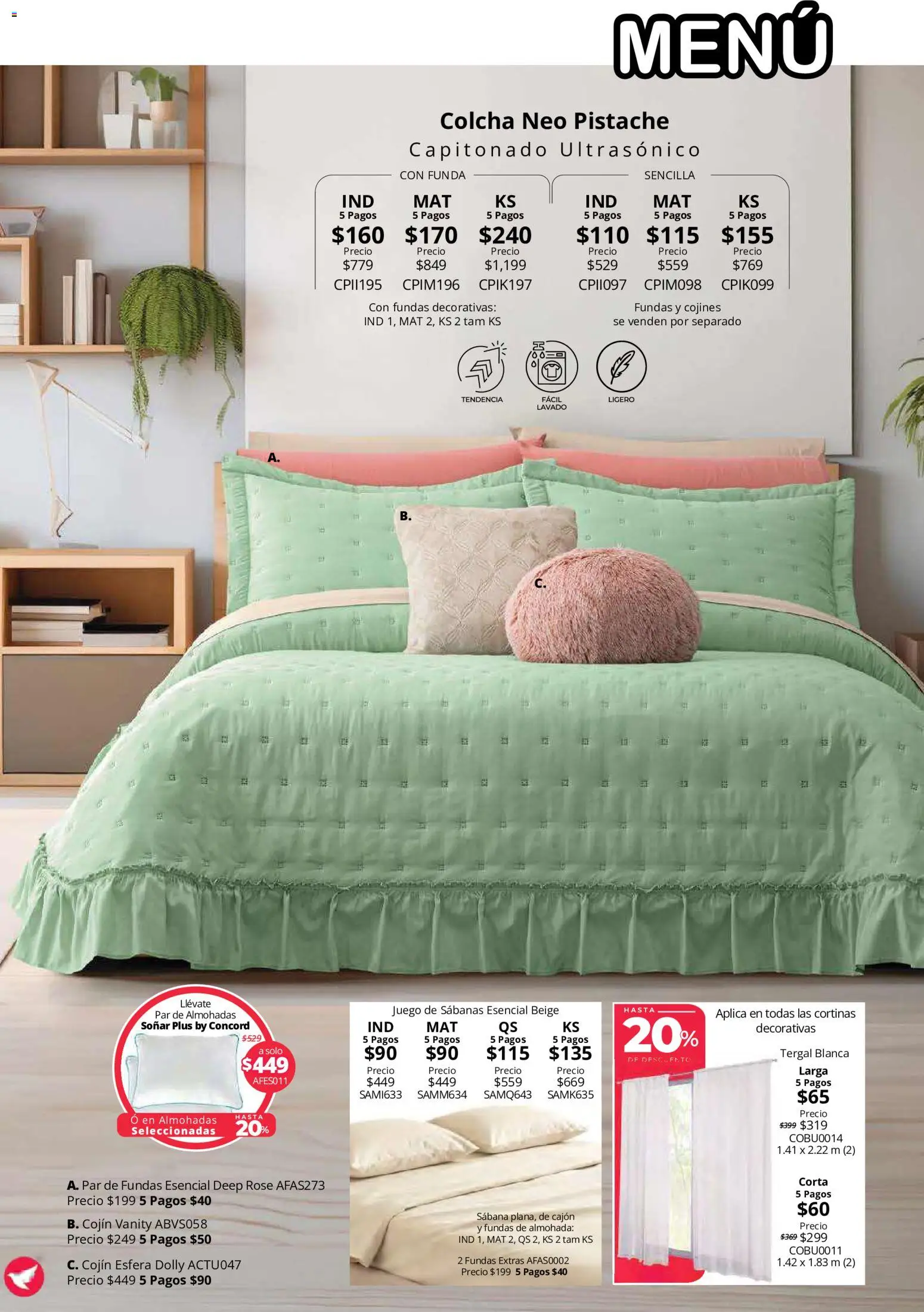 Nuevas ofertas de Colchas Concord válidas en toda la República Mexicana desde el 15/10/2026. ¡Encuentra las mejores ofertas en Colchas Concord catálogo! | Página: 88