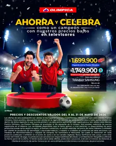Olímpica catálogo_Ofertas de televisores -  Vista previa de la revista de la tienda Olímpica valido desde el 09.05.2026