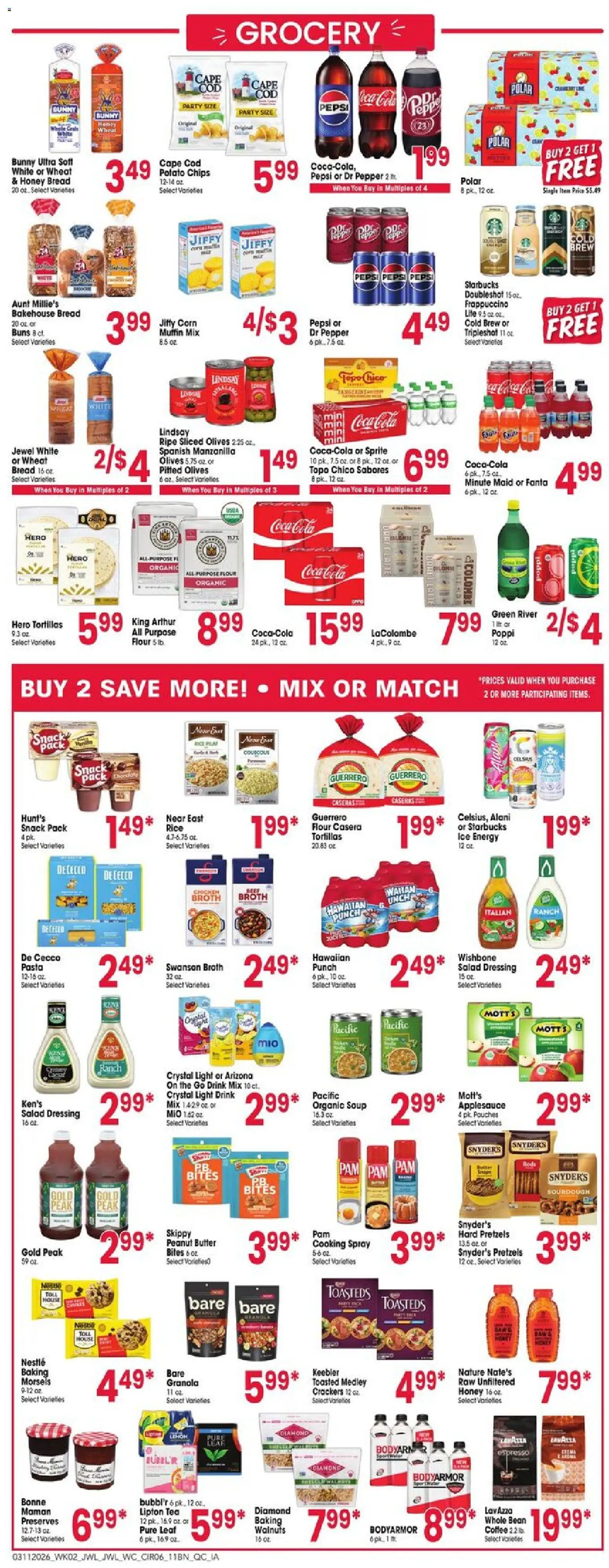 Jewel Osco Weekly Ad - valid from 03/11/2026 | Page: 6 | Products: Bread, Rice, Salad, Pepper