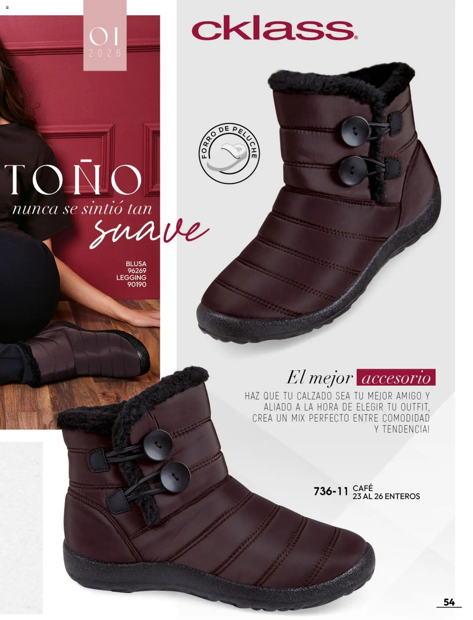 Nuevas ofertas de Cklass válidas en toda la República Mexicana desde el 08/07/2026. ¡Encuentra las mejores ofertas en Cklass catálogo Botas y botines! | Página: 55 | Productos: Blusa, Café