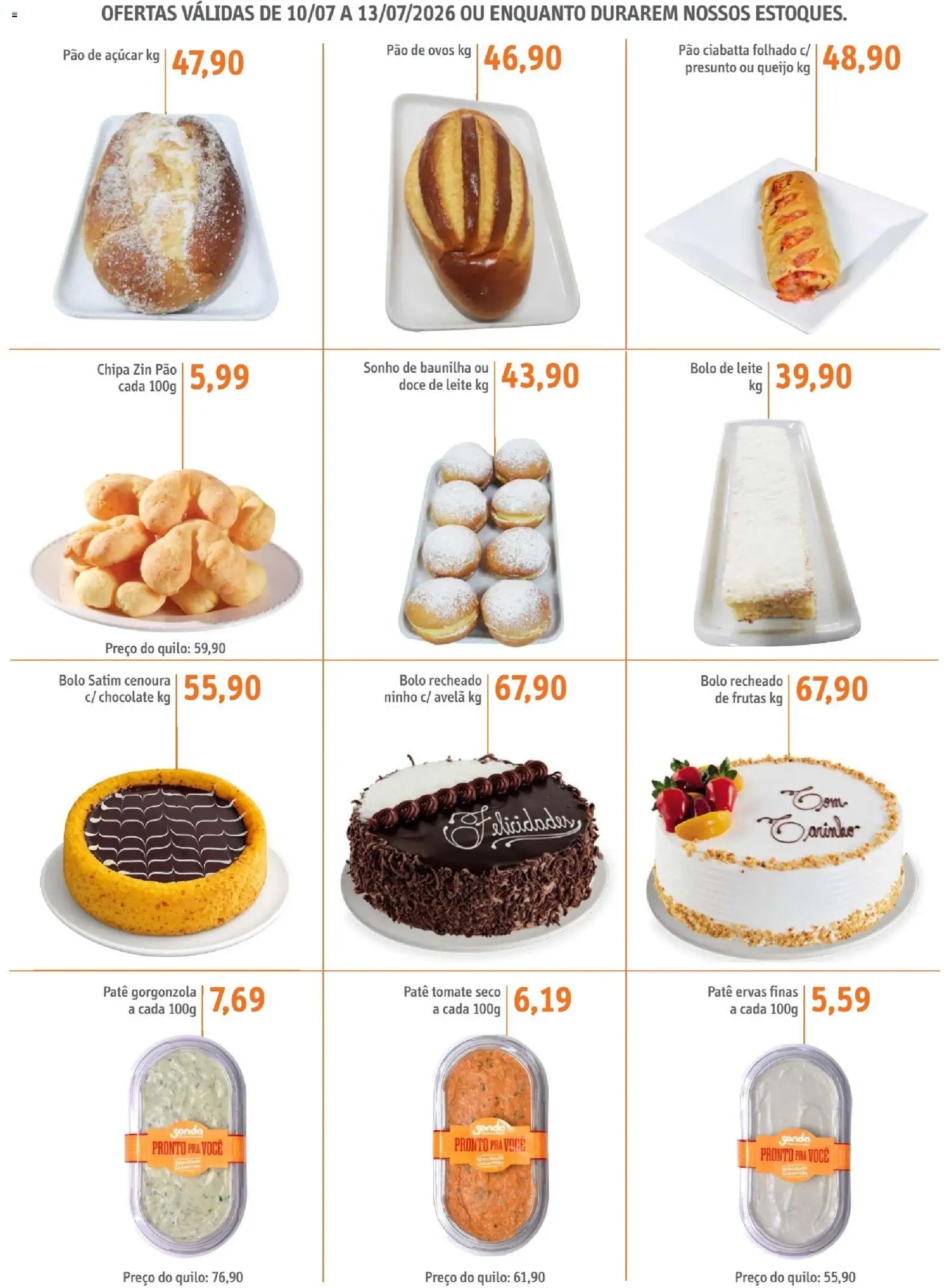 Sonda Folheto - válido de 10/07/2026 | Página: 5 | Produtos: Leite, Queijo, Cenoura, Avelã