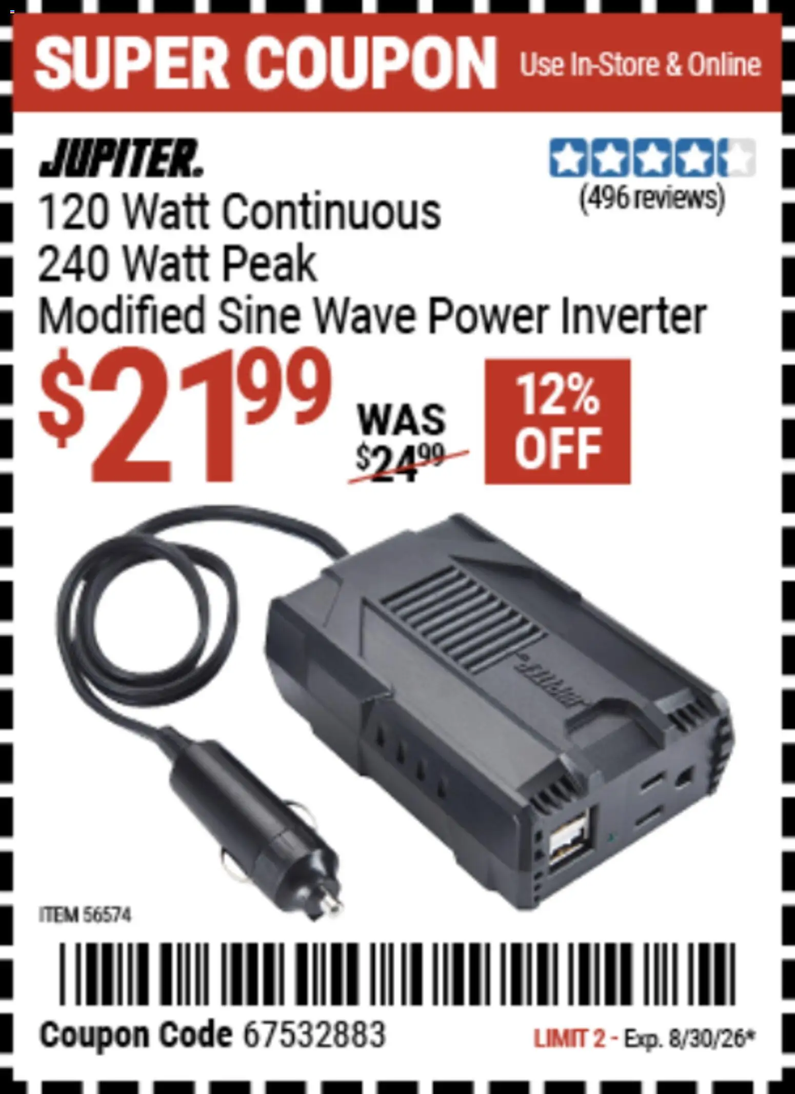 Harbor Freight Weekly Ad - valid from 08/17/2026 | Page: 5 | Products: Power Inverter
