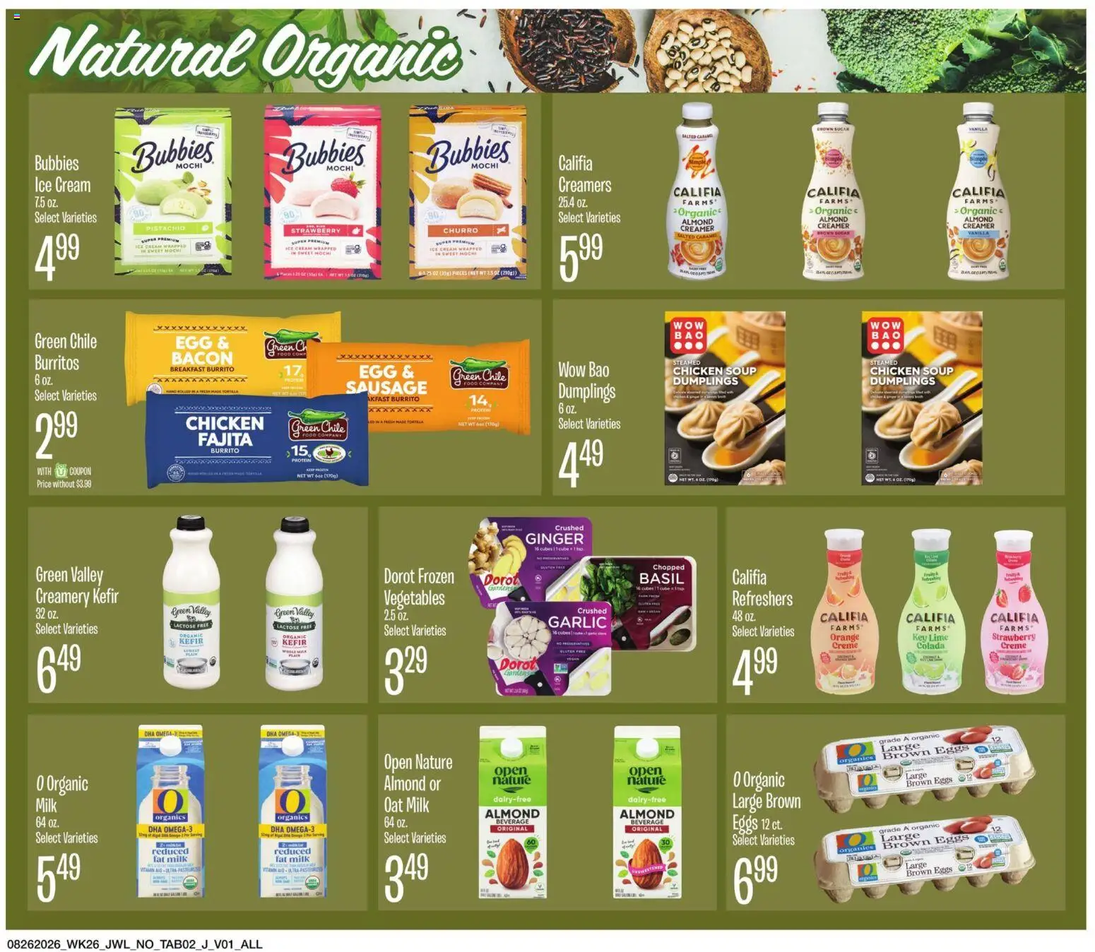 Jewel Osco Ad - valid from 08/26/2026 | Page: 2 | Products: Omega, Cream, Ice cream, Garlic