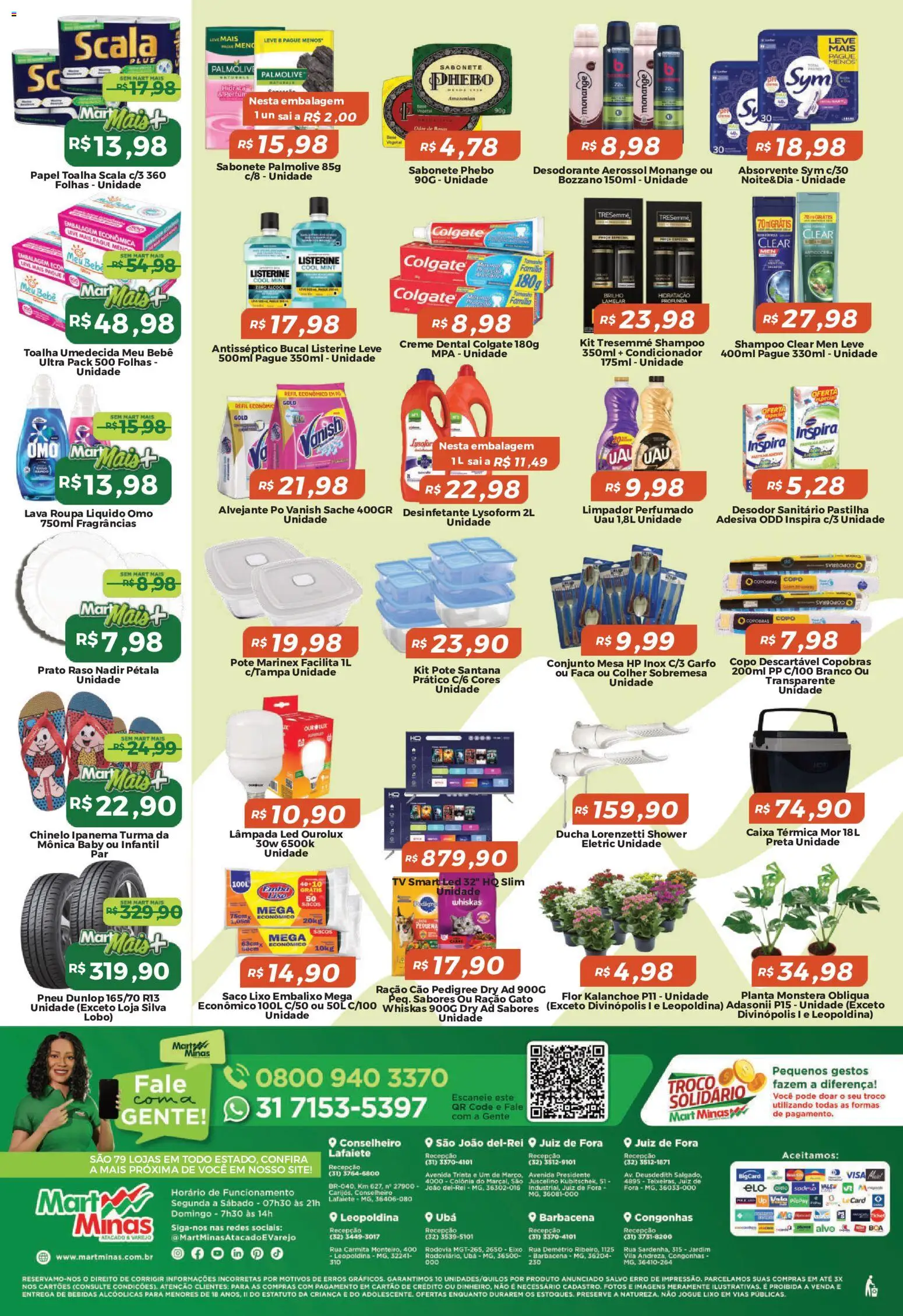 Mart Minas Folheto - válido de 17/09/2026 | Página: 4 | Produtos: Papel toalha, Desodorante, Bebidas, Lâmpada led