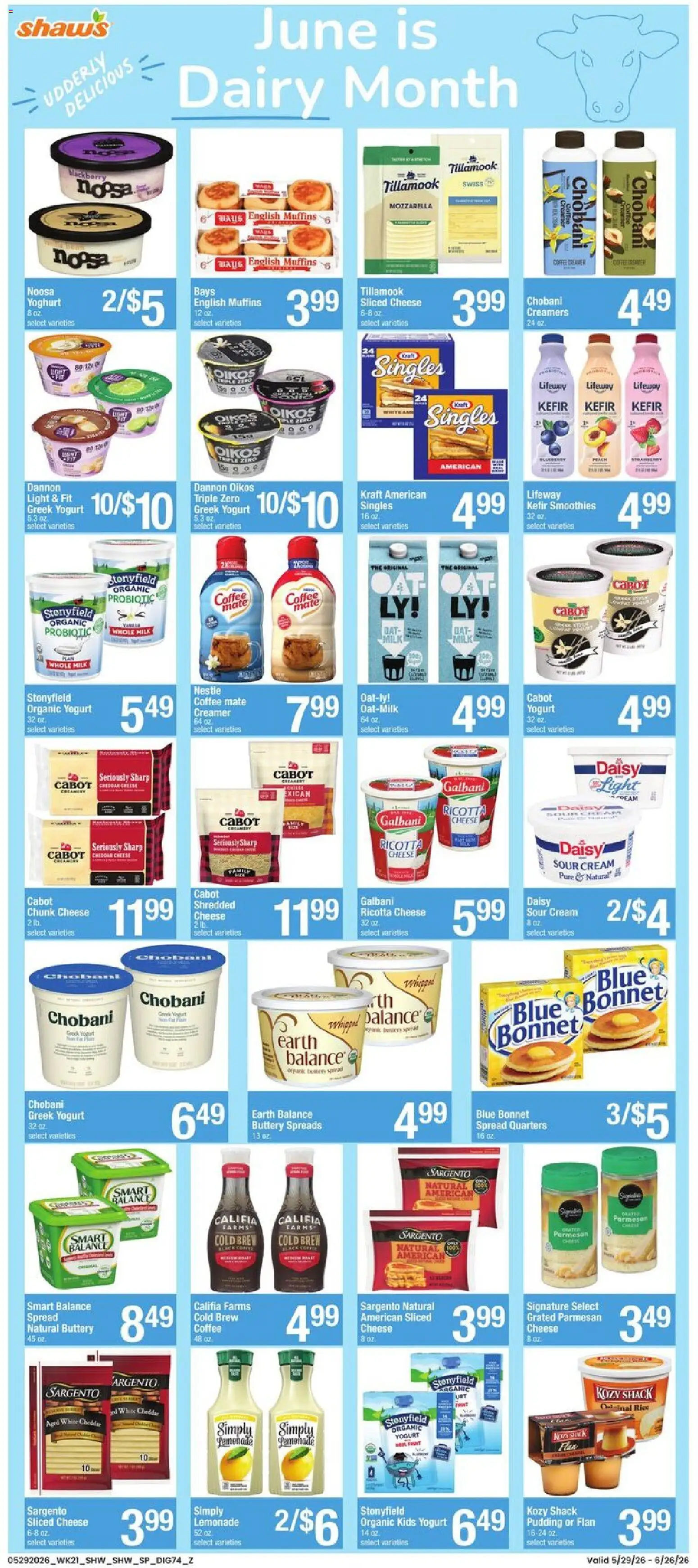 Shaw's Weekly Ad - MA - valid from 29.05.2026 | Page: 7 | Products: Milk, Yogurt, Coffee, Rice