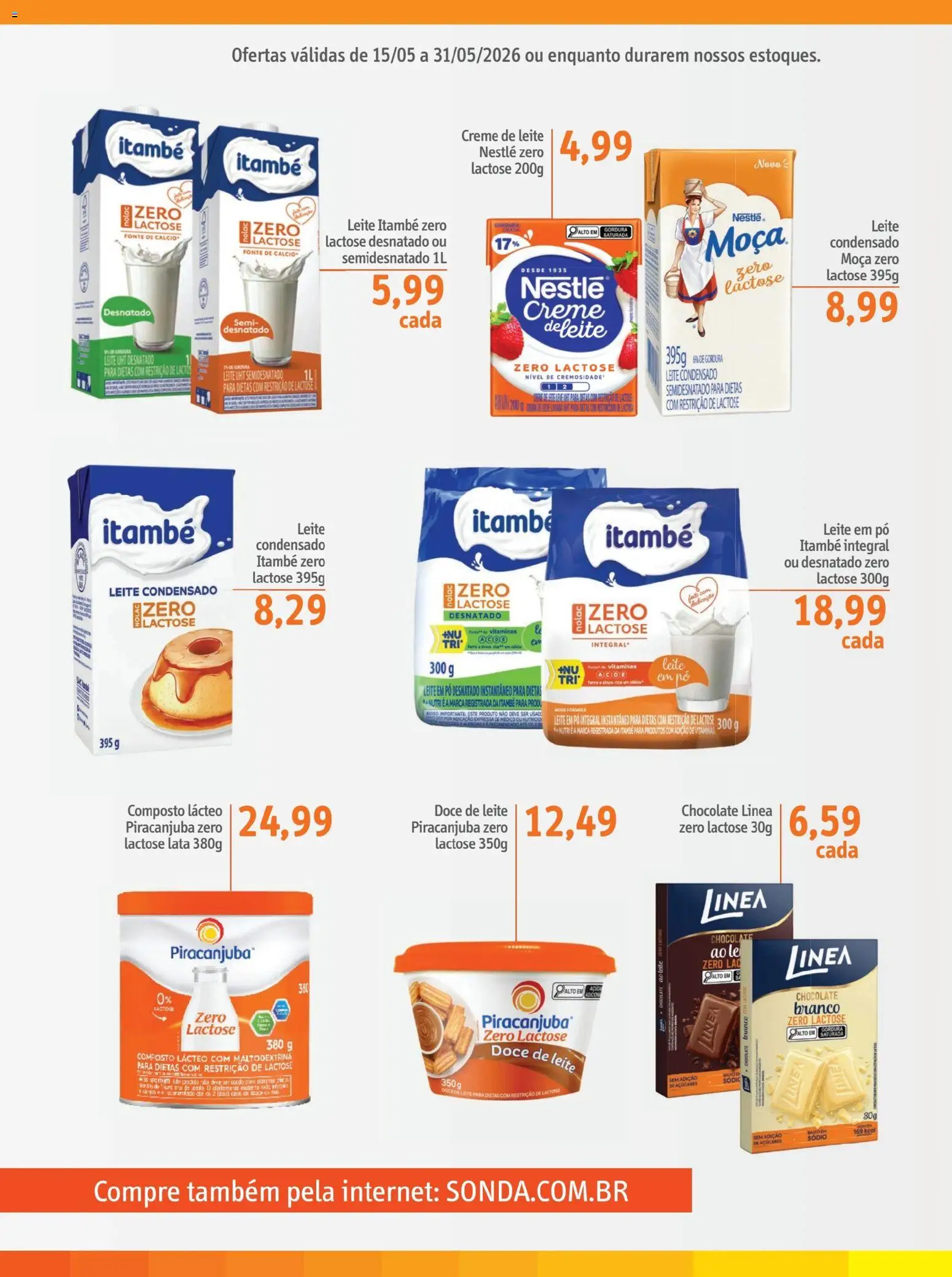 Sonda Folheto - válido de 15.05.2026 | Página: 6 | Produtos: Ferro, Creme, Leite condensado, Leite em pó