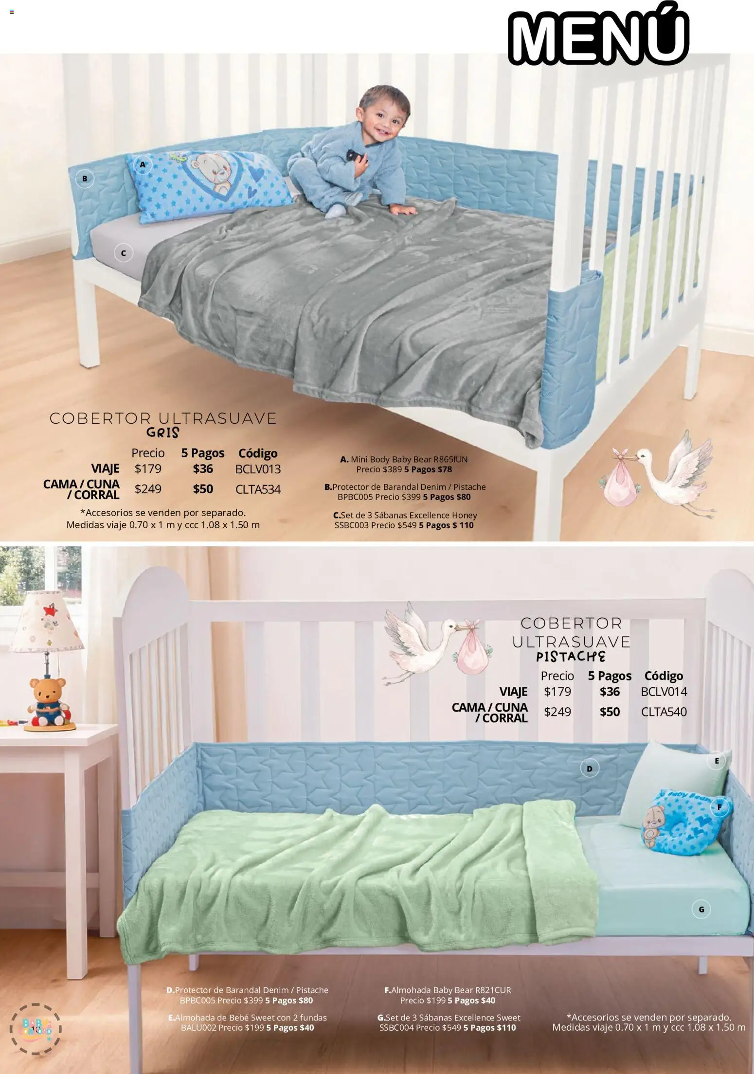 Nuevas ofertas de Colchas Concord válidas en toda la República Mexicana desde el 15/10/2026. ¡Encuentra las mejores ofertas en Colchas Concord catálogo Colección Bebé Disney! | Página: 12