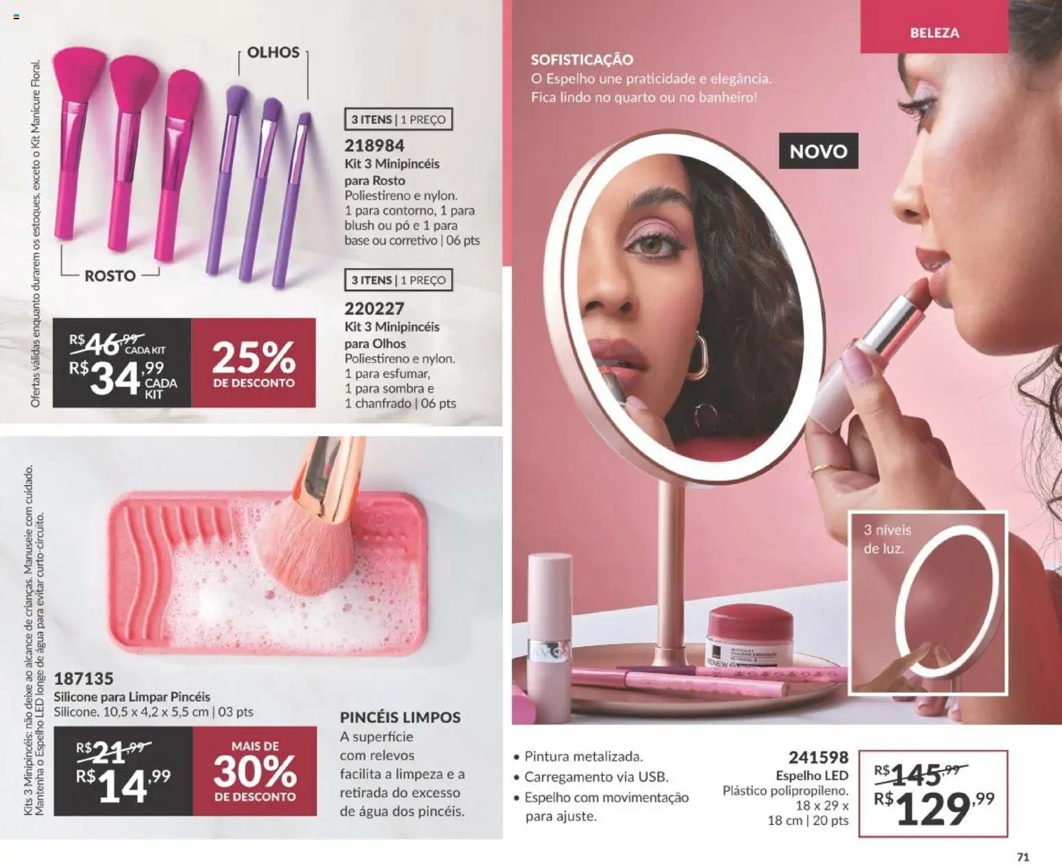 Avon Folheto - válido de 10/08/2026 | Página: 71 | Produtos: Corretivo, Pó, Espelho, Base