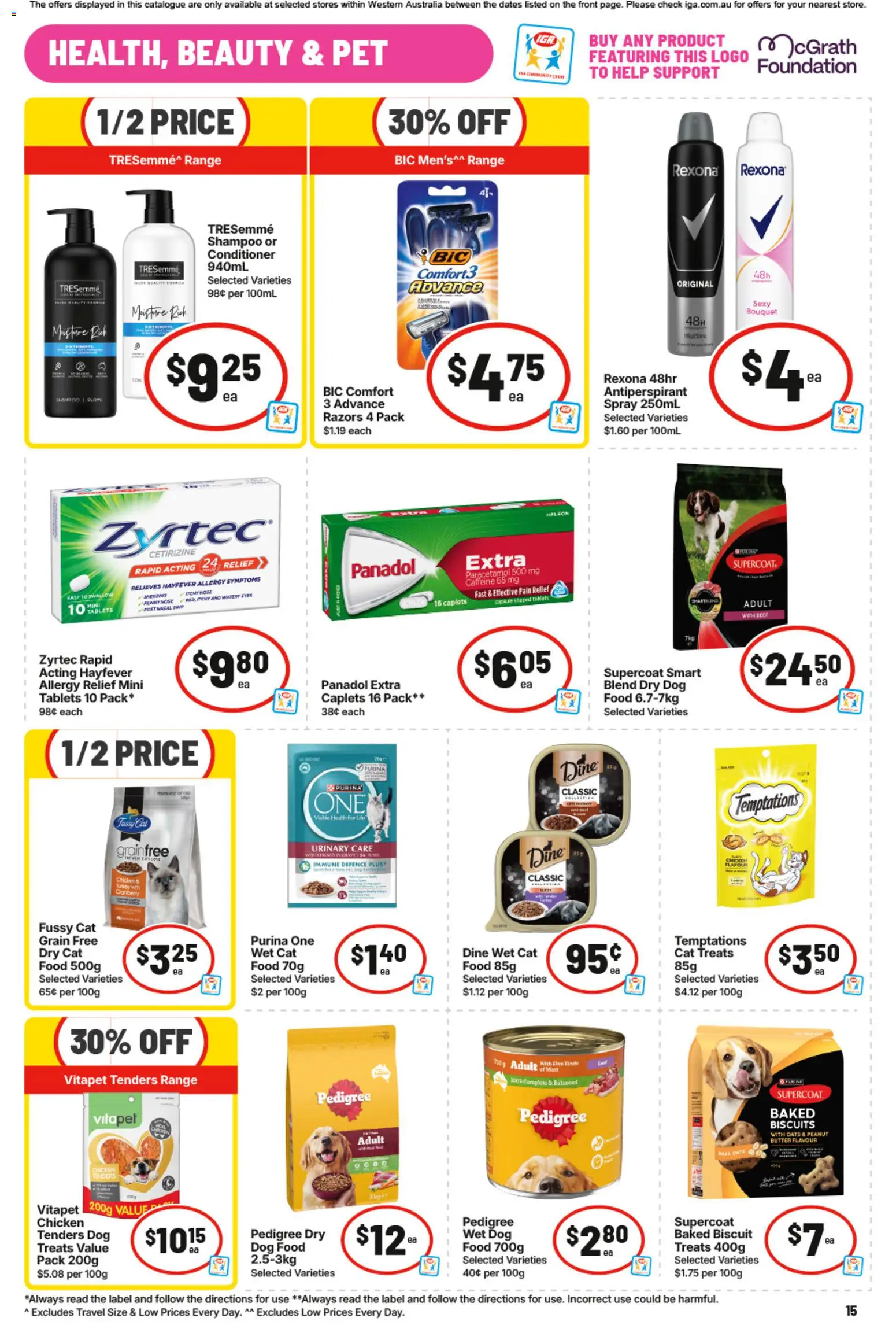 IGA catalogue - valid from 09/09/2026 | Page: 28 | Products: Shampoo, Foundation, Tablets, Pain relief