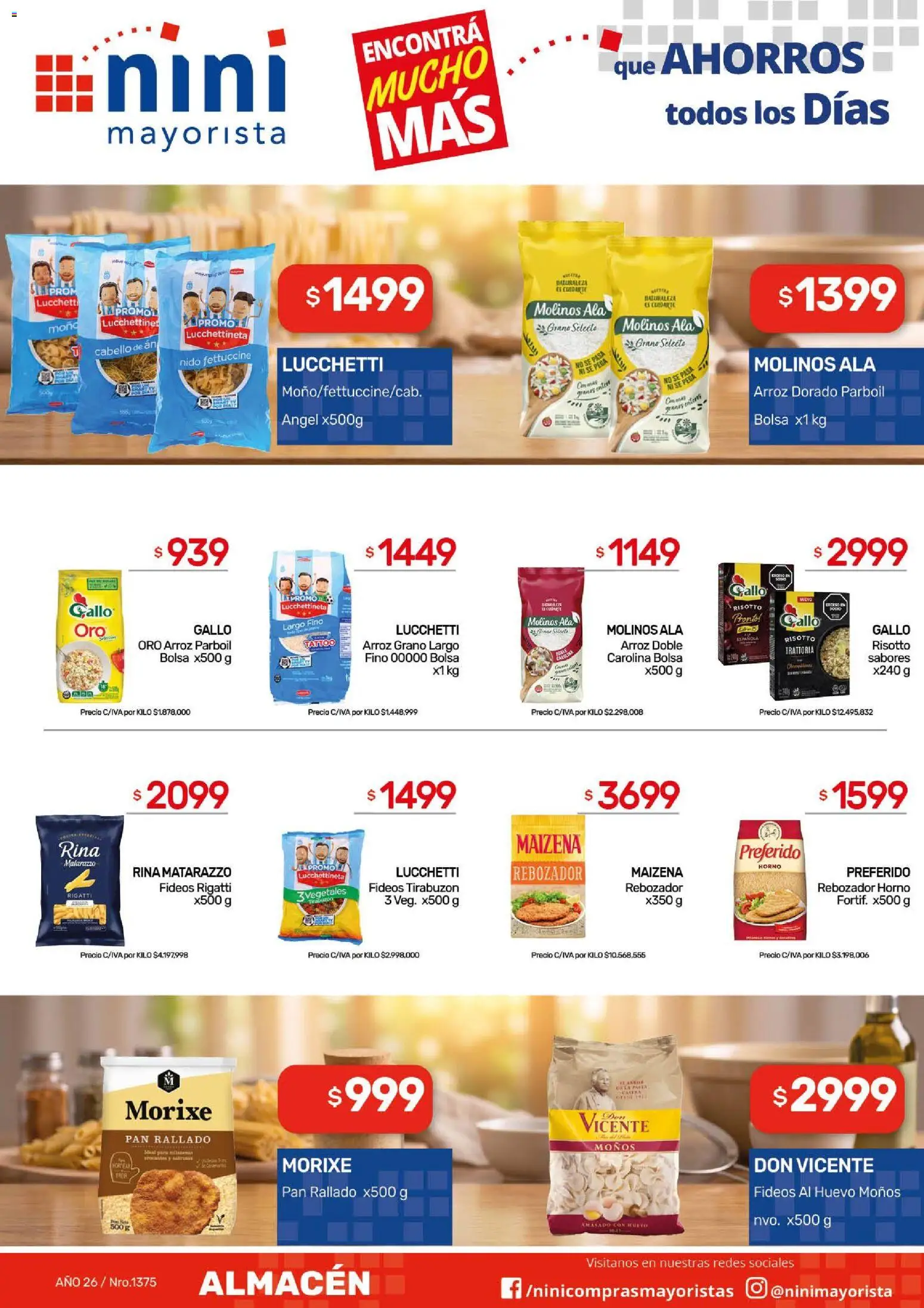 NINI Mayorista catálogo │ válido desde el 31/08/2026 | Página: 26 | Productos: Horno, Pan, Arroz, Fideos