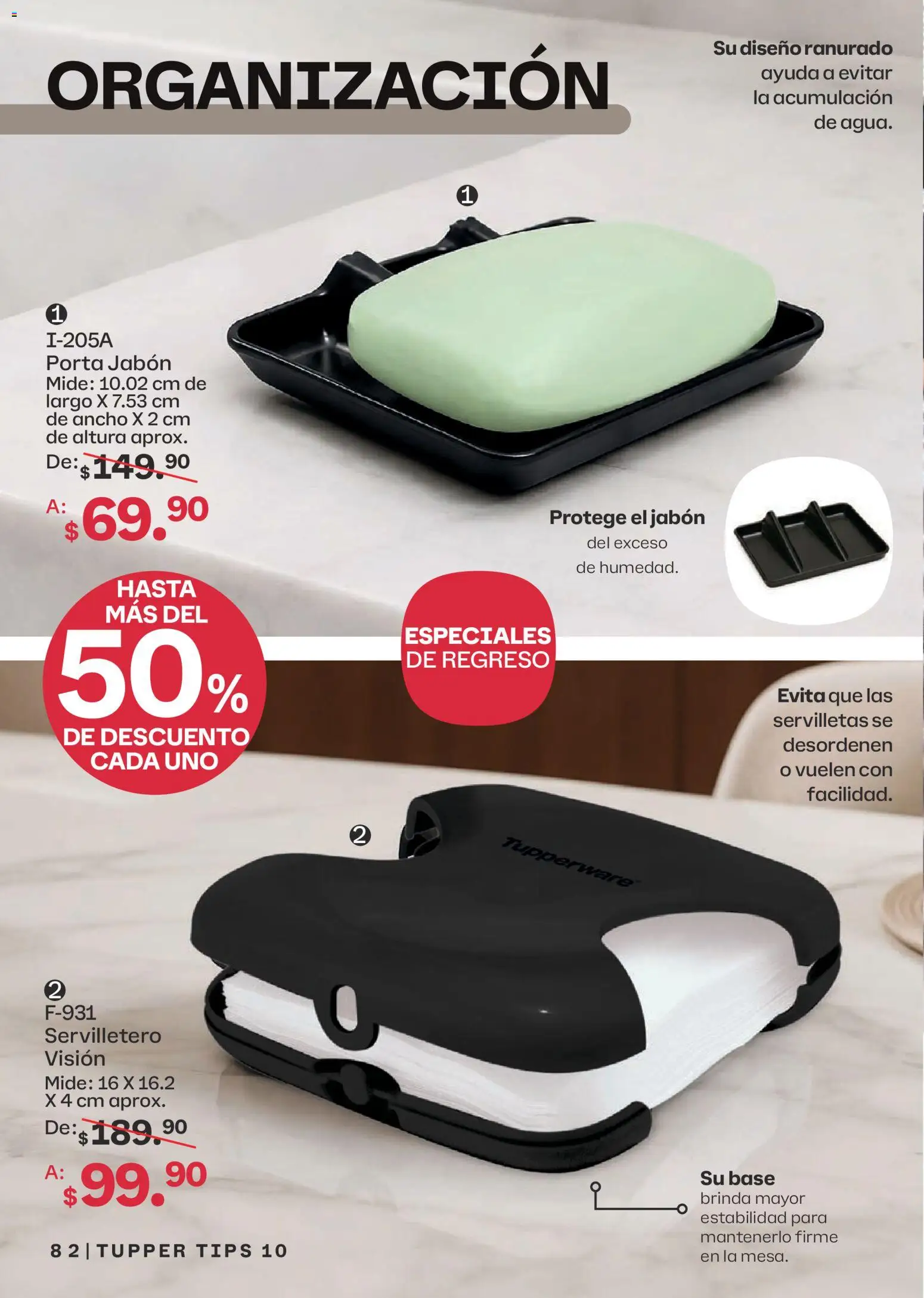 Nuevas ofertas de Tupperware válidas en toda la República Mexicana desde el 07/09/2026. ¡Encuentra las mejores ofertas en Tupperware catálogo! | Página: 82 | Productos: Tupper, Servilletas, Servilletero, Jabón