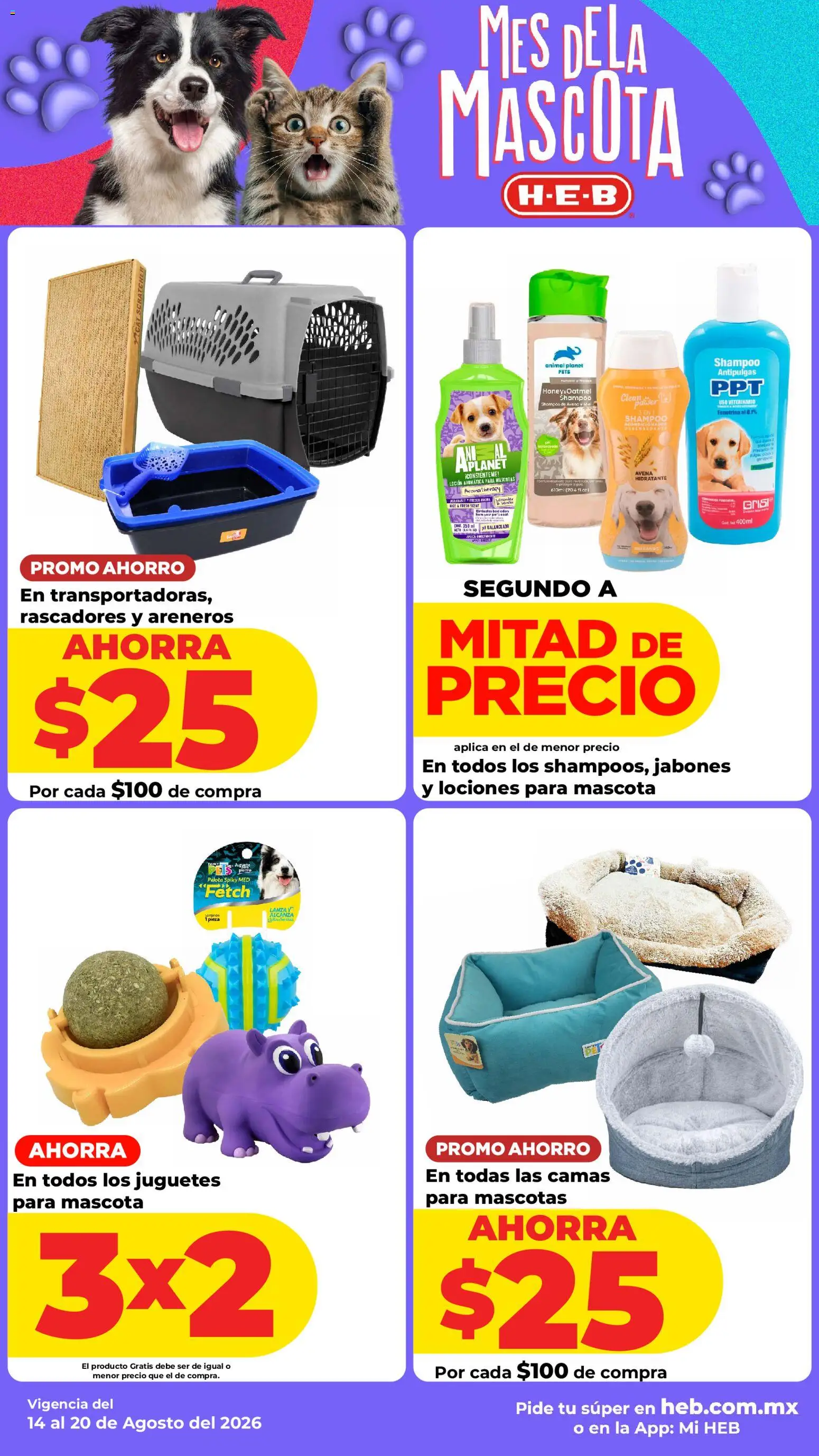 Nuevas ofertas de H-E-B válidas en toda la República Mexicana desde el 14/08/2026. ¡Encuentra las mejores ofertas en H-E-B folleto! | Página: 12 | Productos: Pelota, Loción, Shampoo, Juguetes