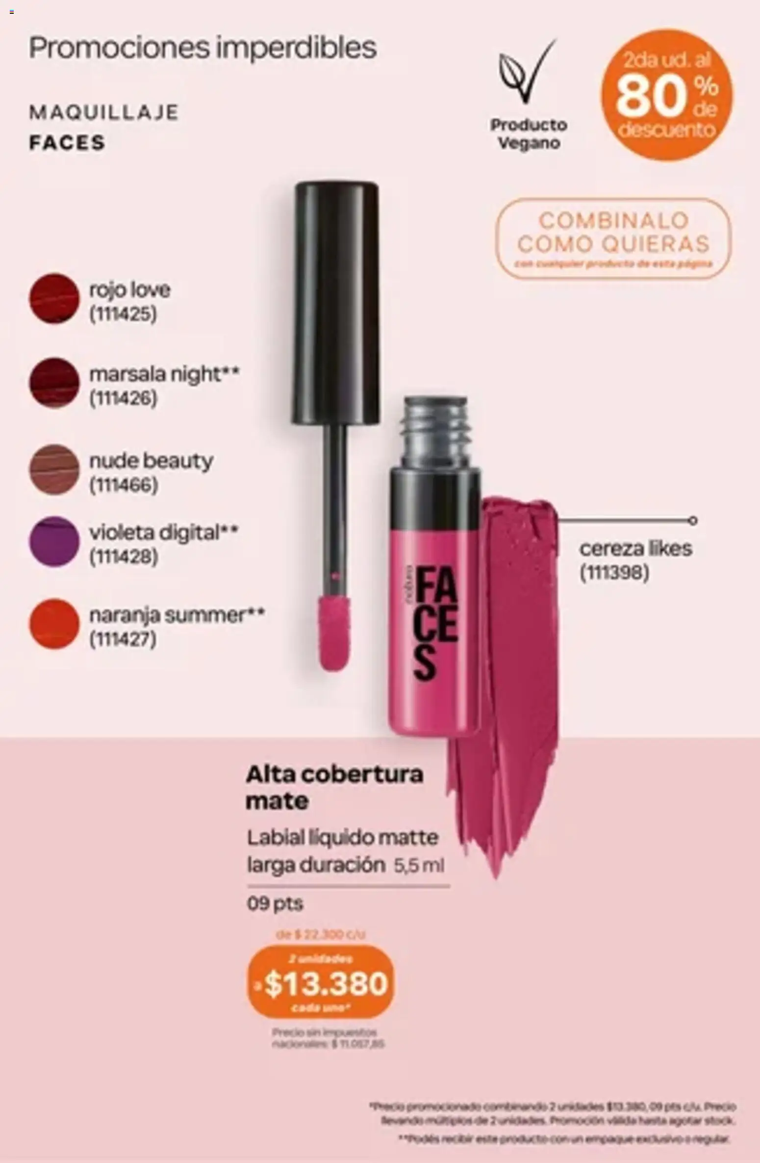 Catálogo Natura Ciclo 14 │ válido desde el 01/10/2026 | Página: 44 | Productos: Mate, Maquillaje