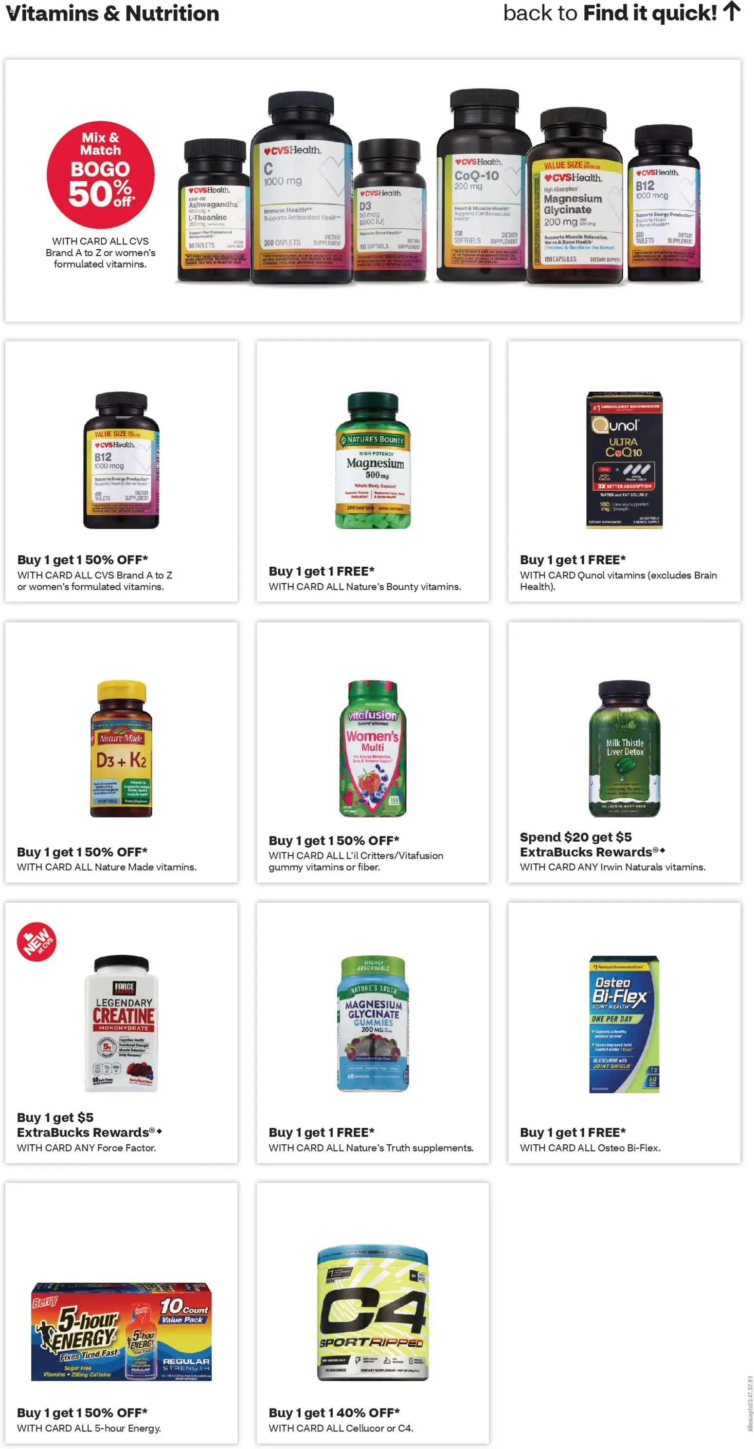 CVS Pharmacy Weekly Ad - NJ - valid from 15.03.2026 | Page: 9 | Products: Magnesium, Creatine, Water, Sugar