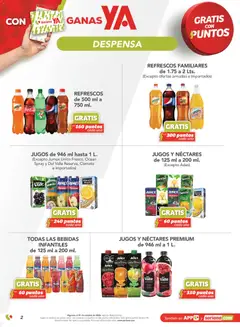 Vista previa de Soriana Mercado - Gratis con puntos Soriana YA, nuevo folleto de la tienda, válido en México a partir del 11/09/2026 | Página: 2 | Productos: Manzana, Mango, Bebidas, Fruta