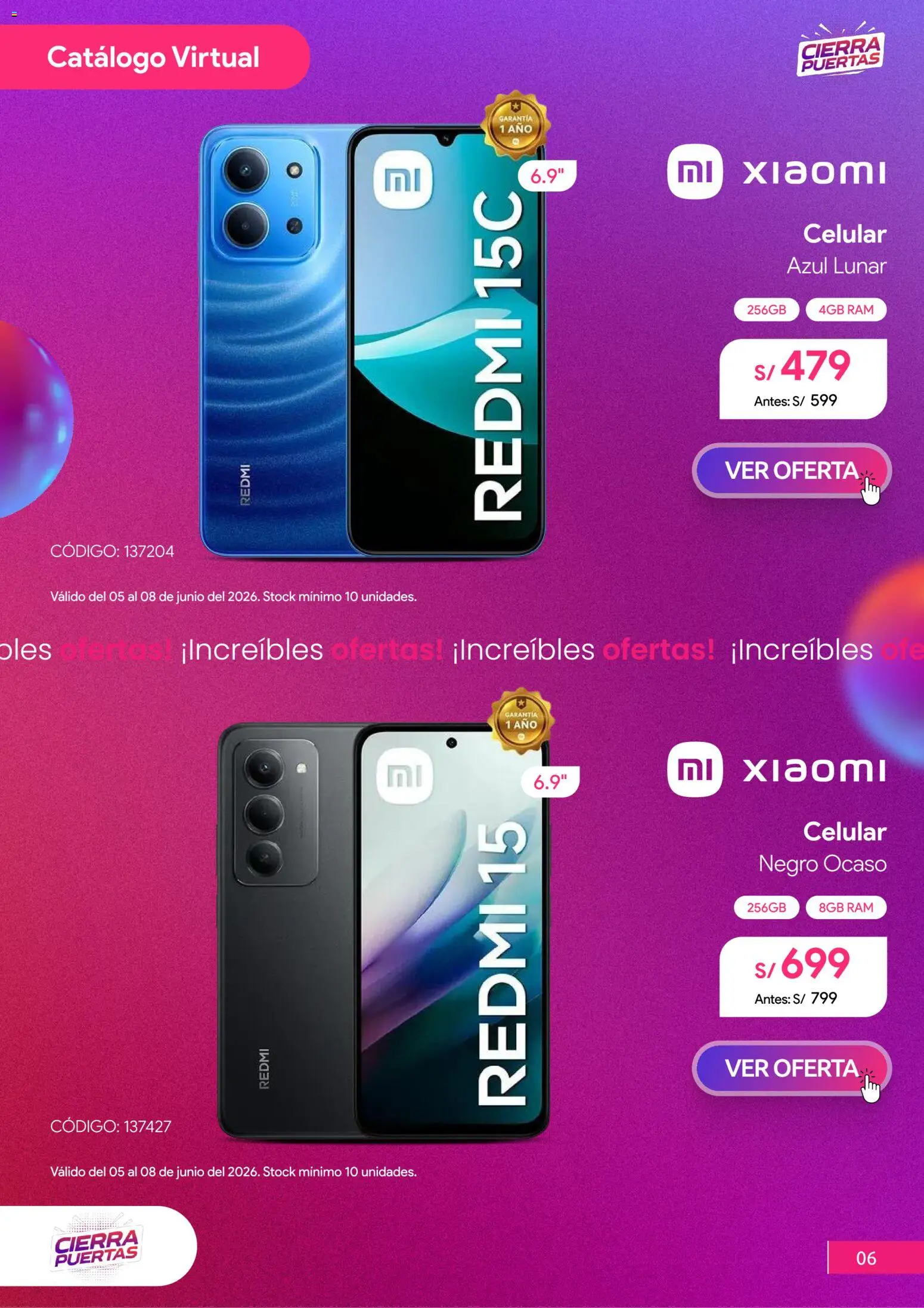 Catálogo Hiraoka válido desde 04.06.2026 | Página: 7 | Productos: Celular