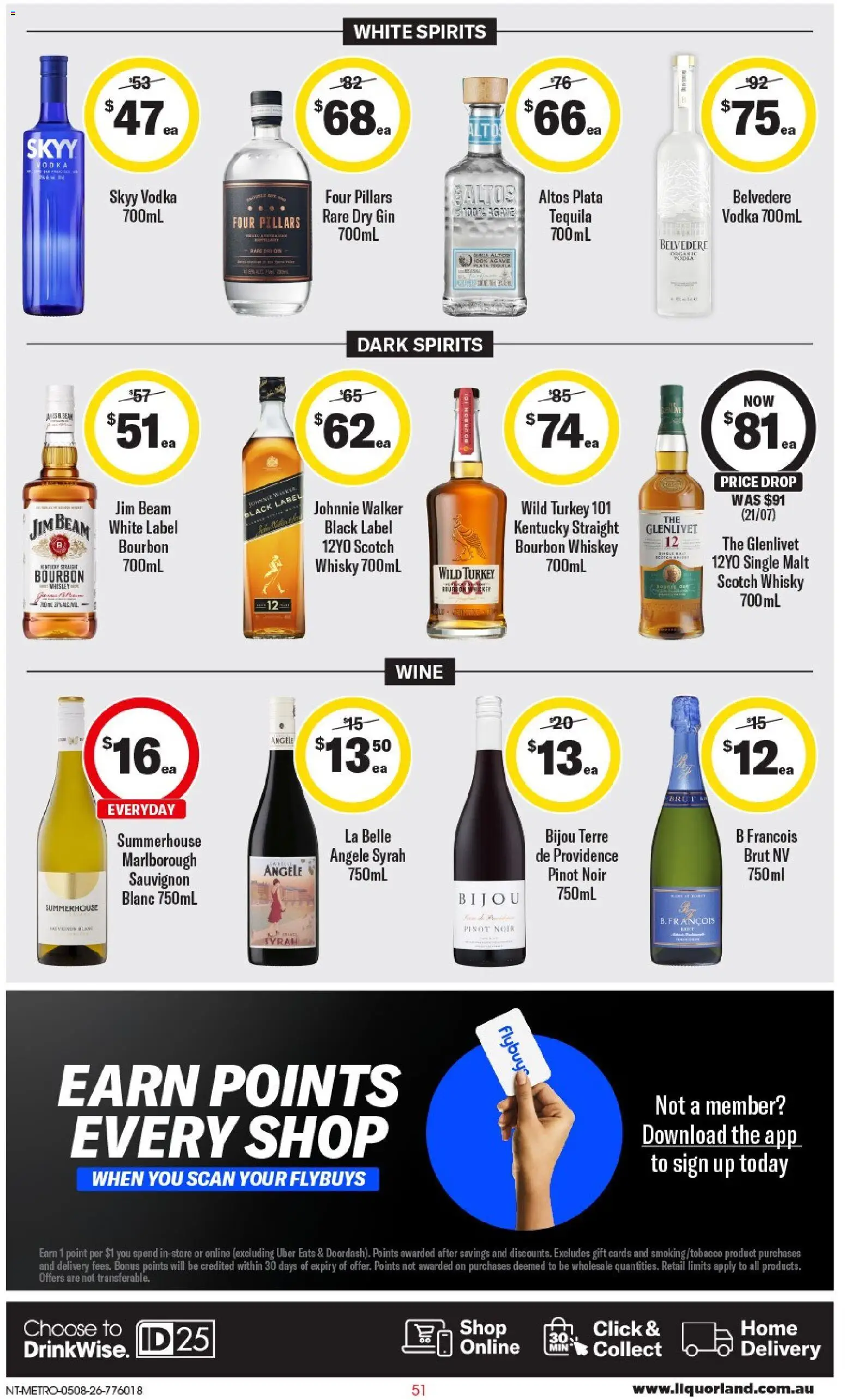 Coles catalogue - valid from 05/08/2026 | Page: 51 | Products: Bourbon, Gin, Scotch, Turkey