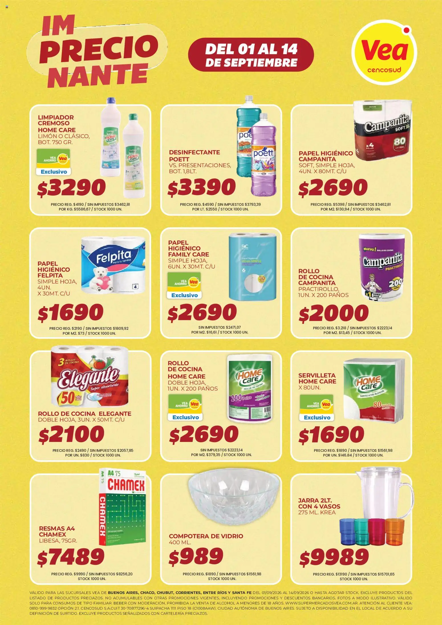 Vea - Ofertas │ válido desde el 01/09/2026 | Página: 13 | Productos: Desinfectante, Papel higiénico, Cocina, Alcohol