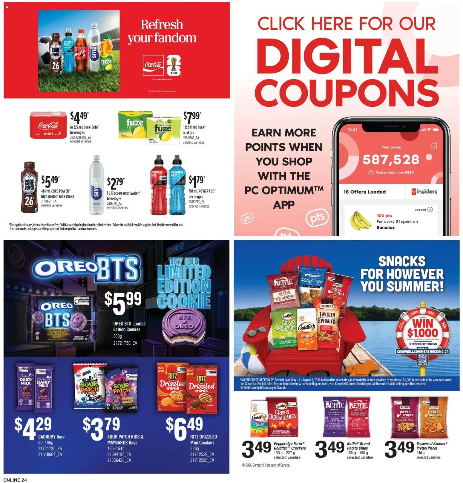 Fortinos flyer valid from 18.06.2026 | Page: 23 | Products: Sour cream, Ketchup, Cream, Cookies