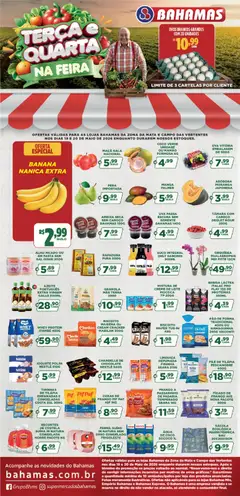 Bahamas Supermercados ofertas Terça e Quarta na Feira - Pré-Visualização do folheto da loja Bahamas Supermercados, válido de 19.05.2026 | Página: 1