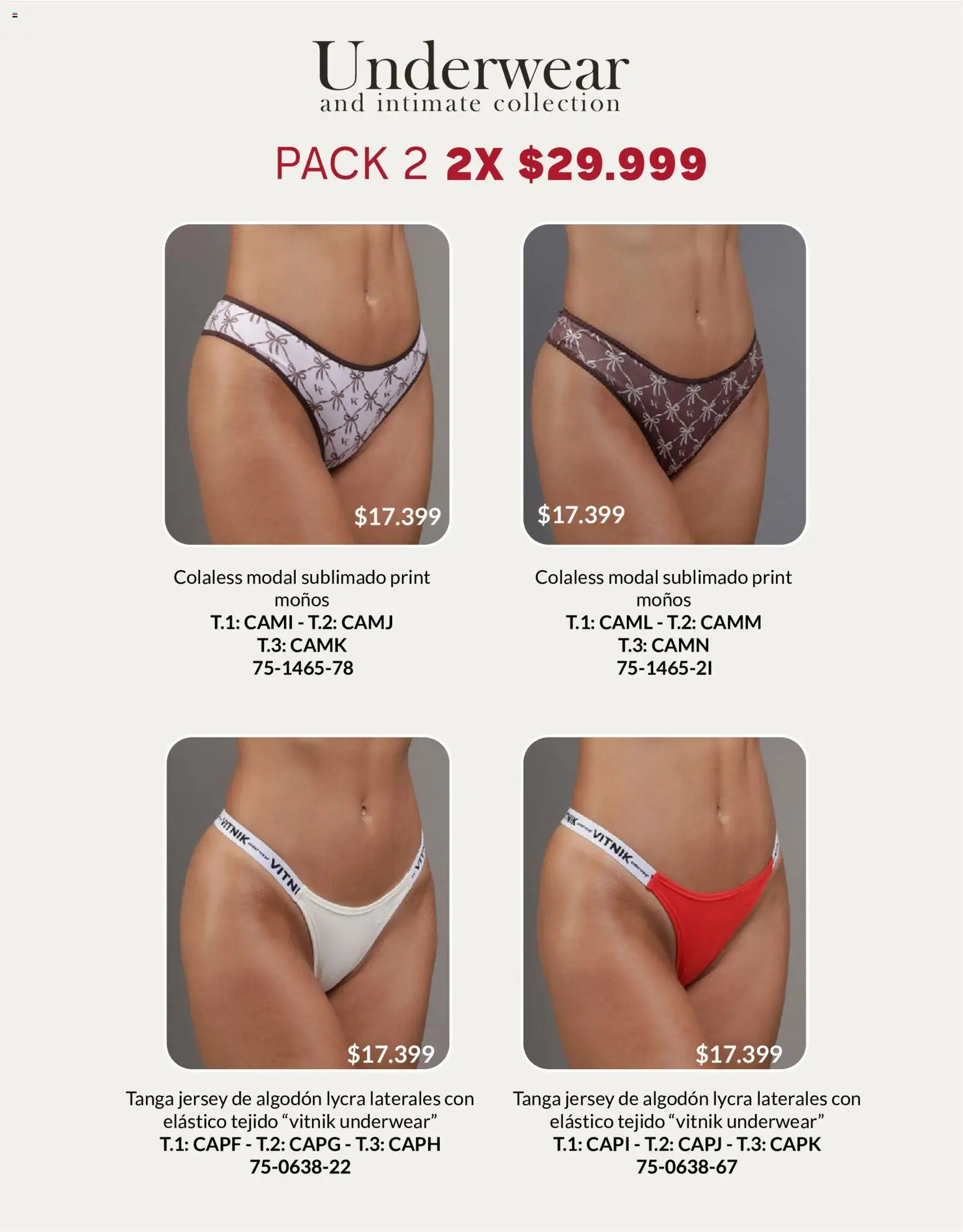Vitnik - Underwear & Complements │ válido desde el 01.05.2026 | Página: 36 | Productos: Algodón